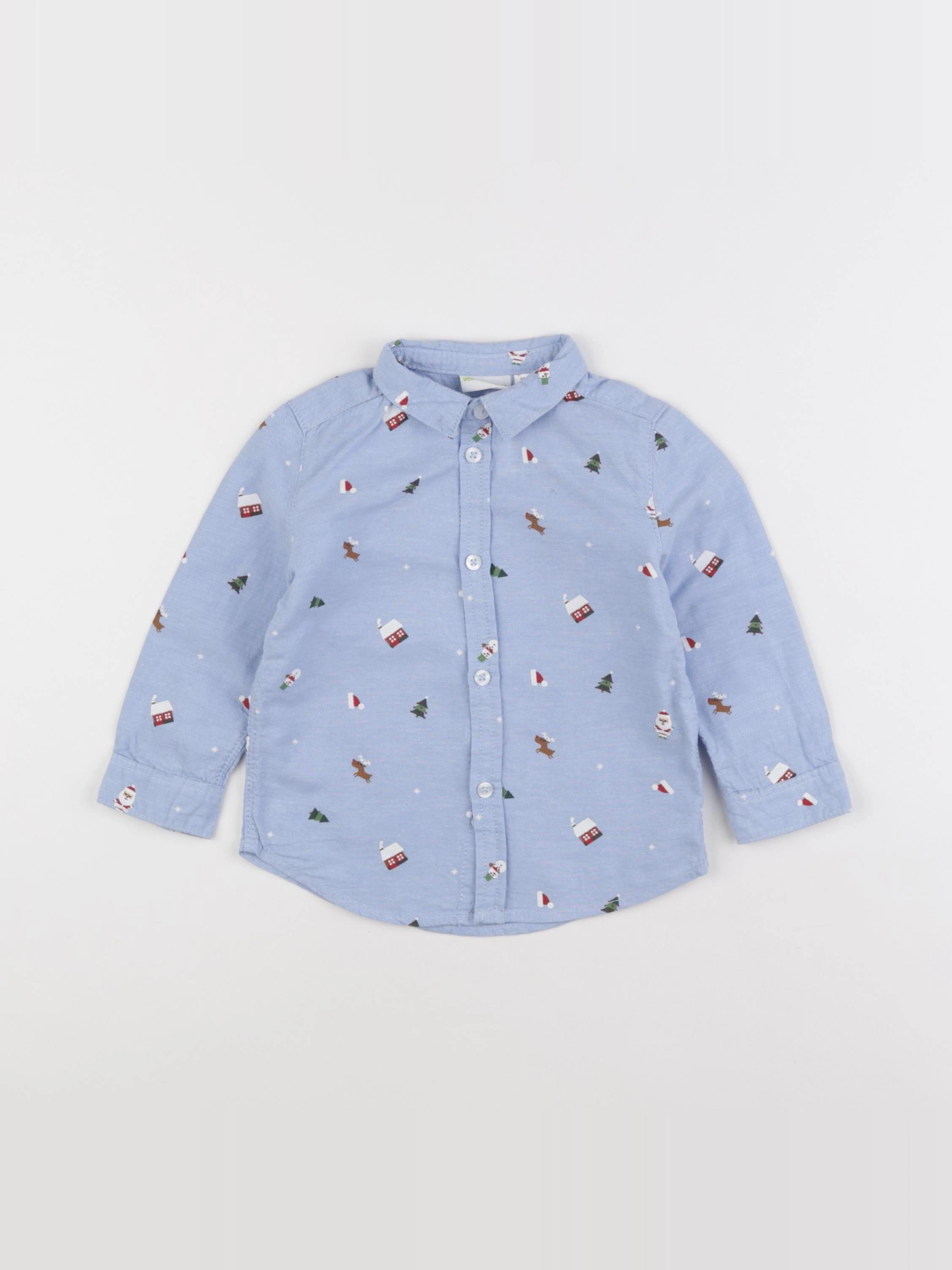 Vertbaudet - chemise bleu - 18 mois à 2 ans