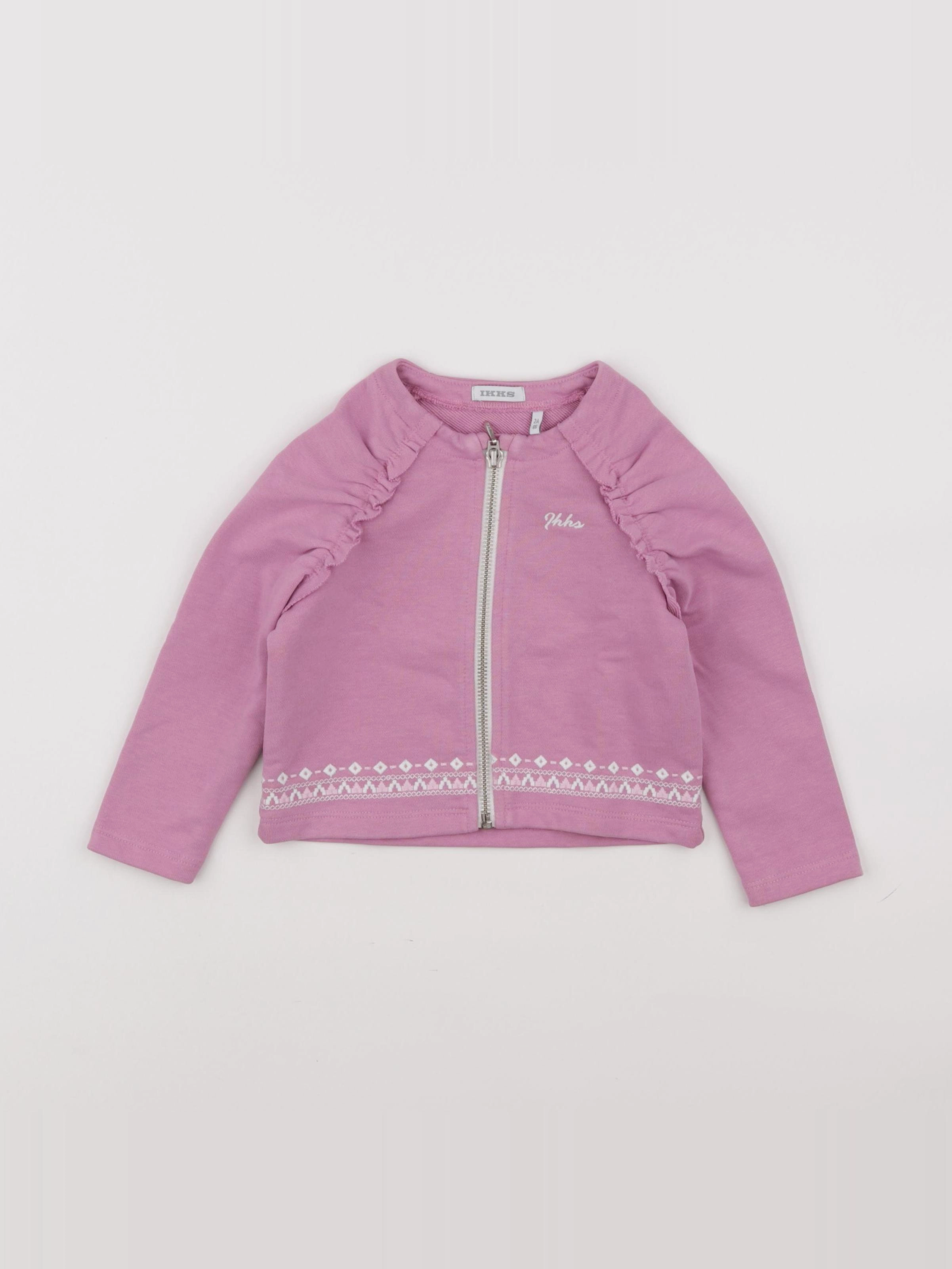 IKKS - sweat rose - 2 ans