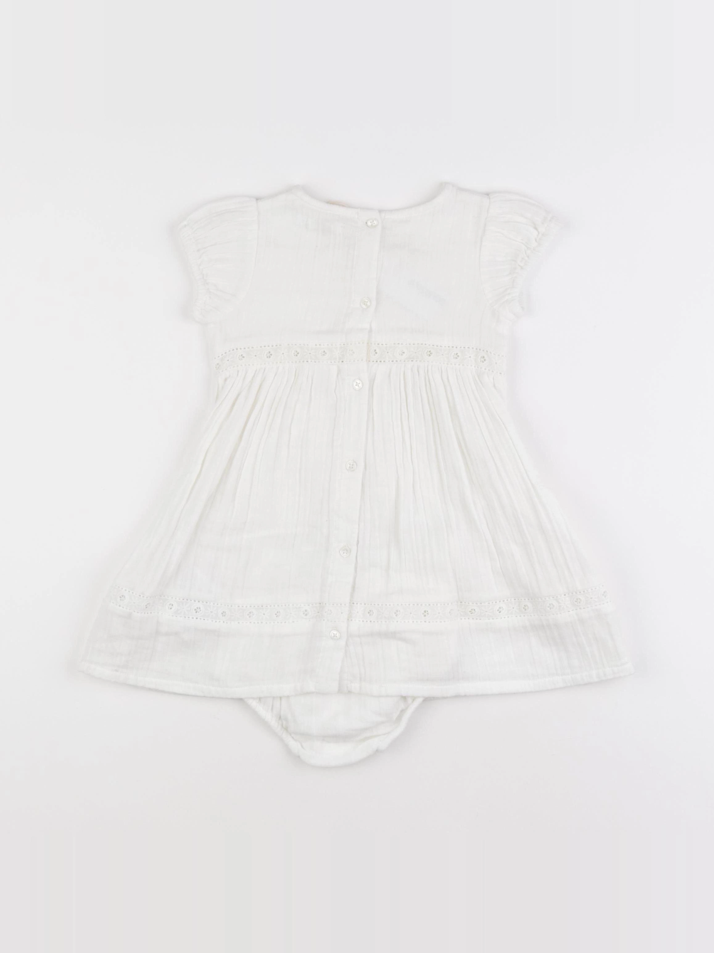 Boutchou - robe blanc - 12 mois