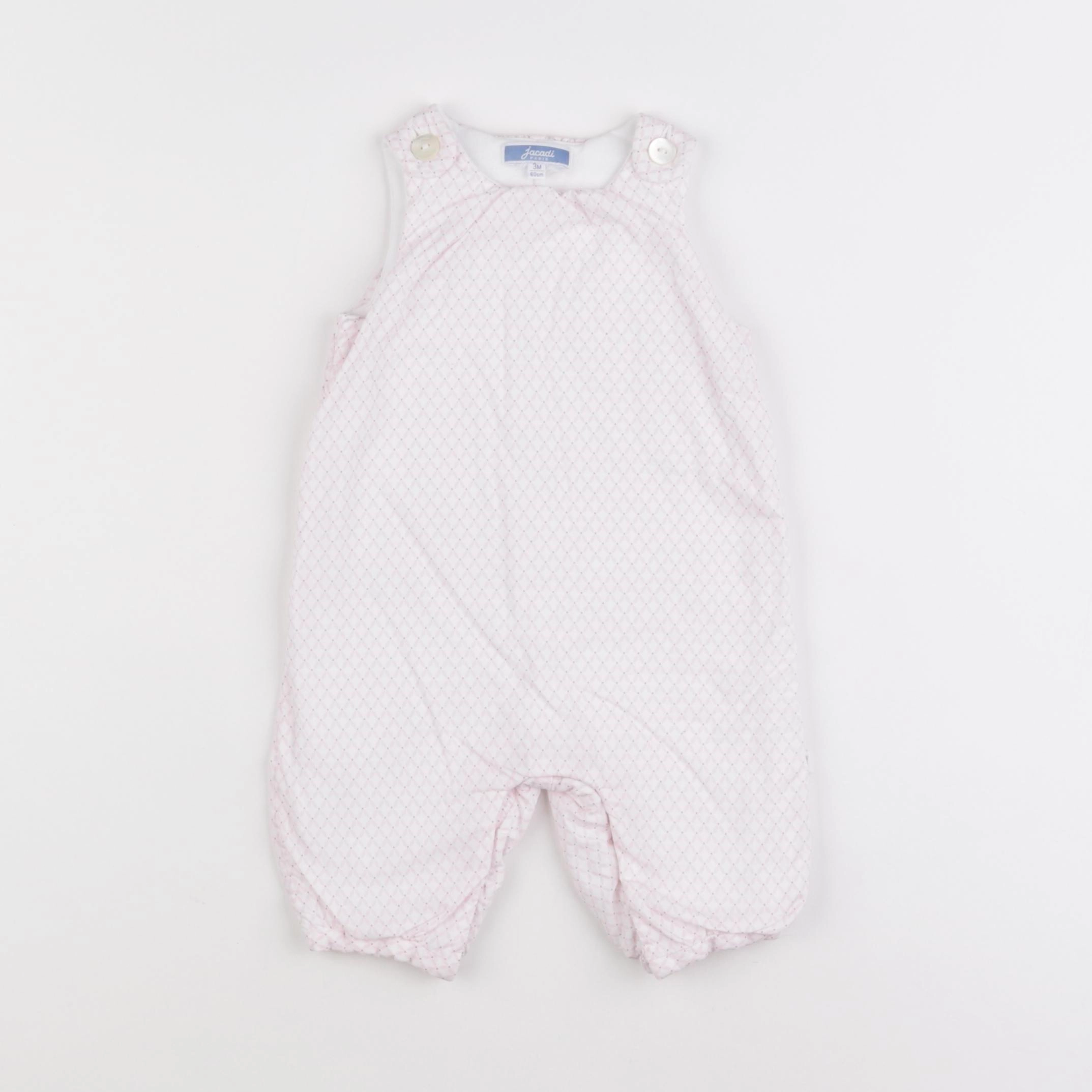 Jacadi - salopette doublé rose - 3 mois
