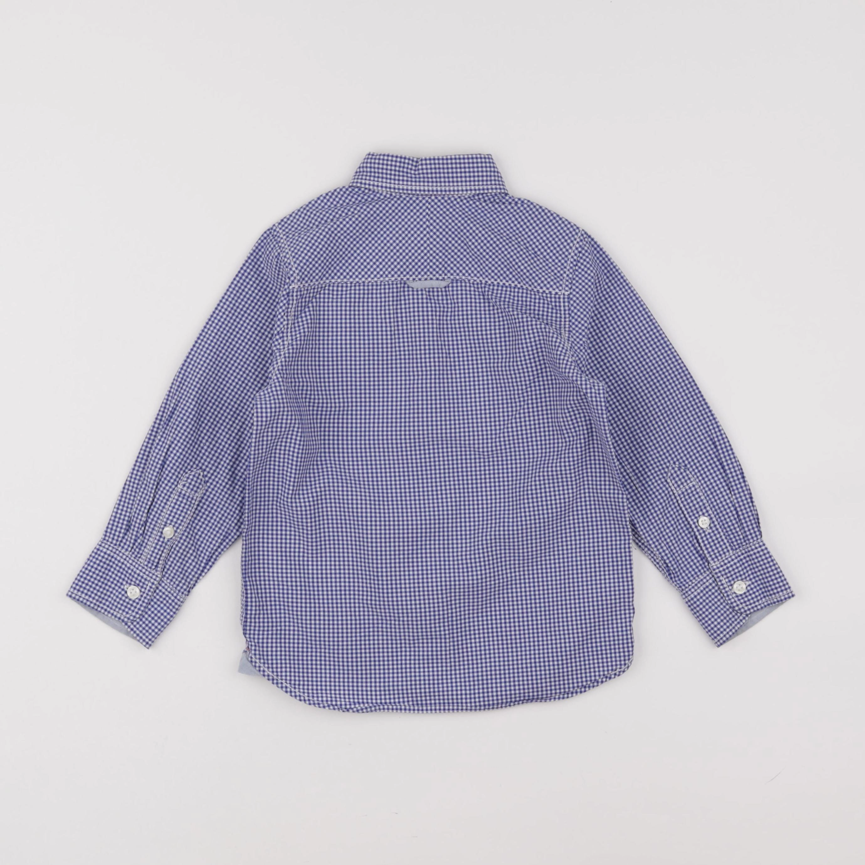 H&M - chemise bleu - 2/3 ans