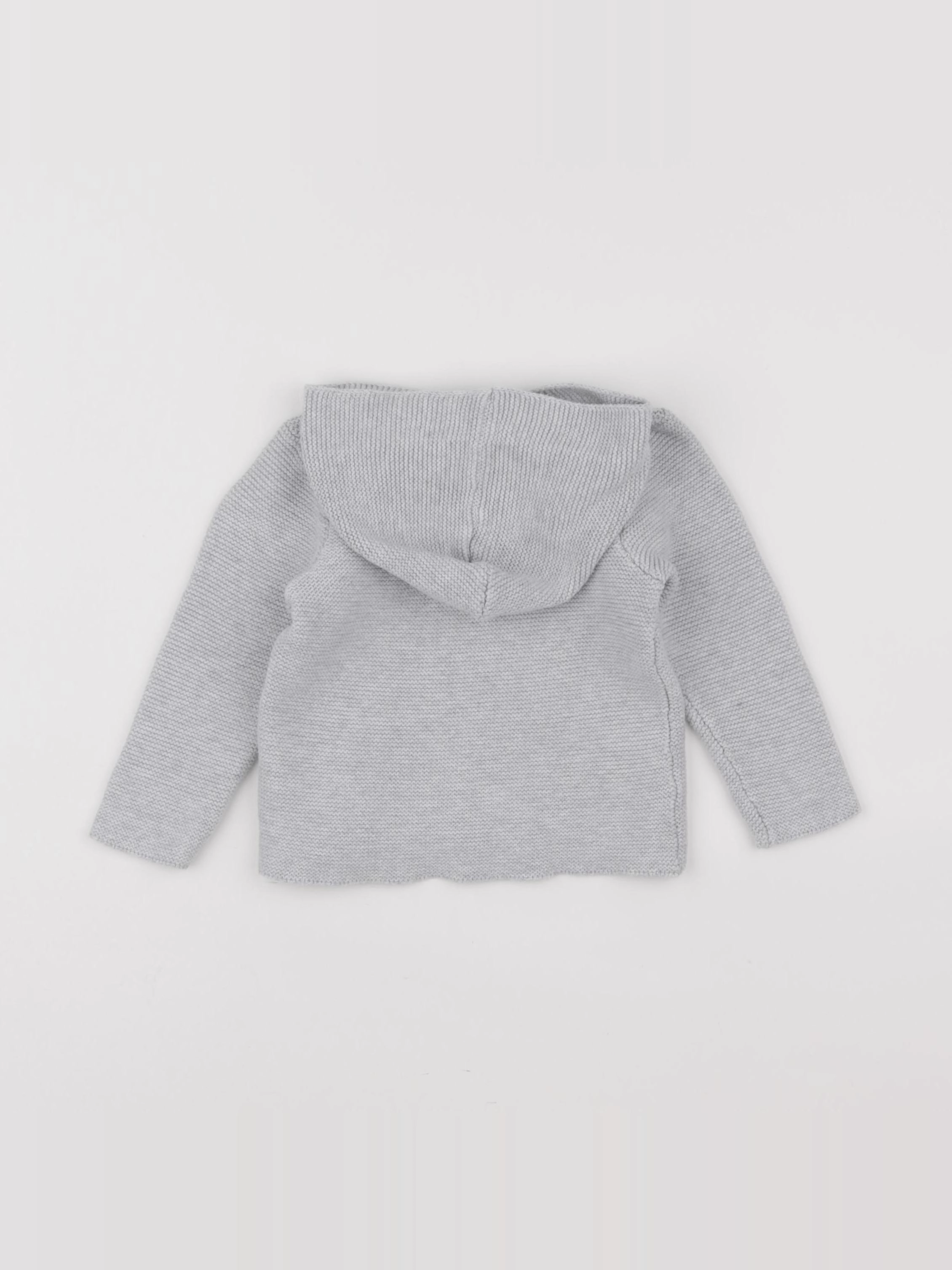 H&M - pull gris - 3/6 mois