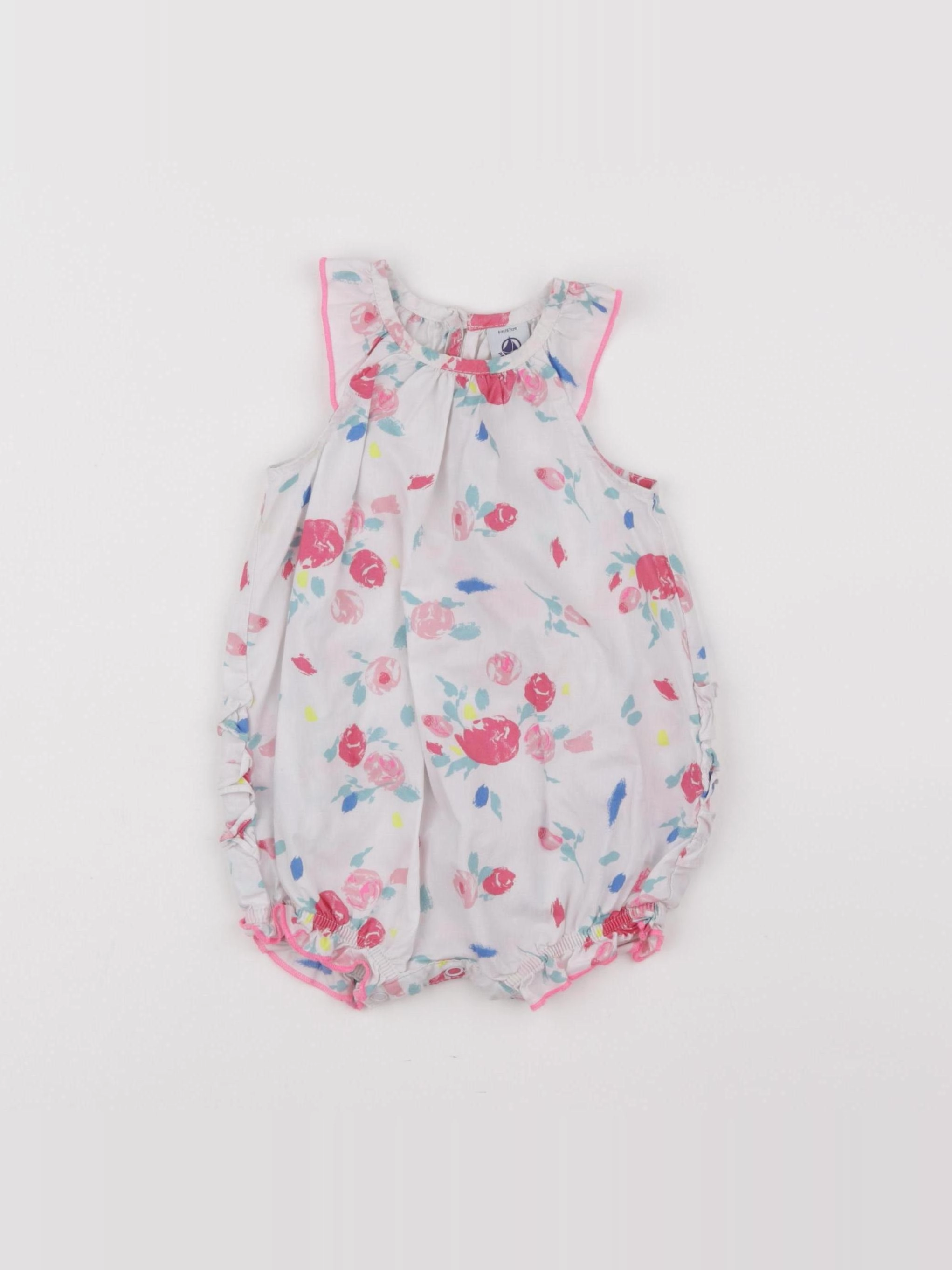 Petit Bateau - combinaison multicolore - 6 mois