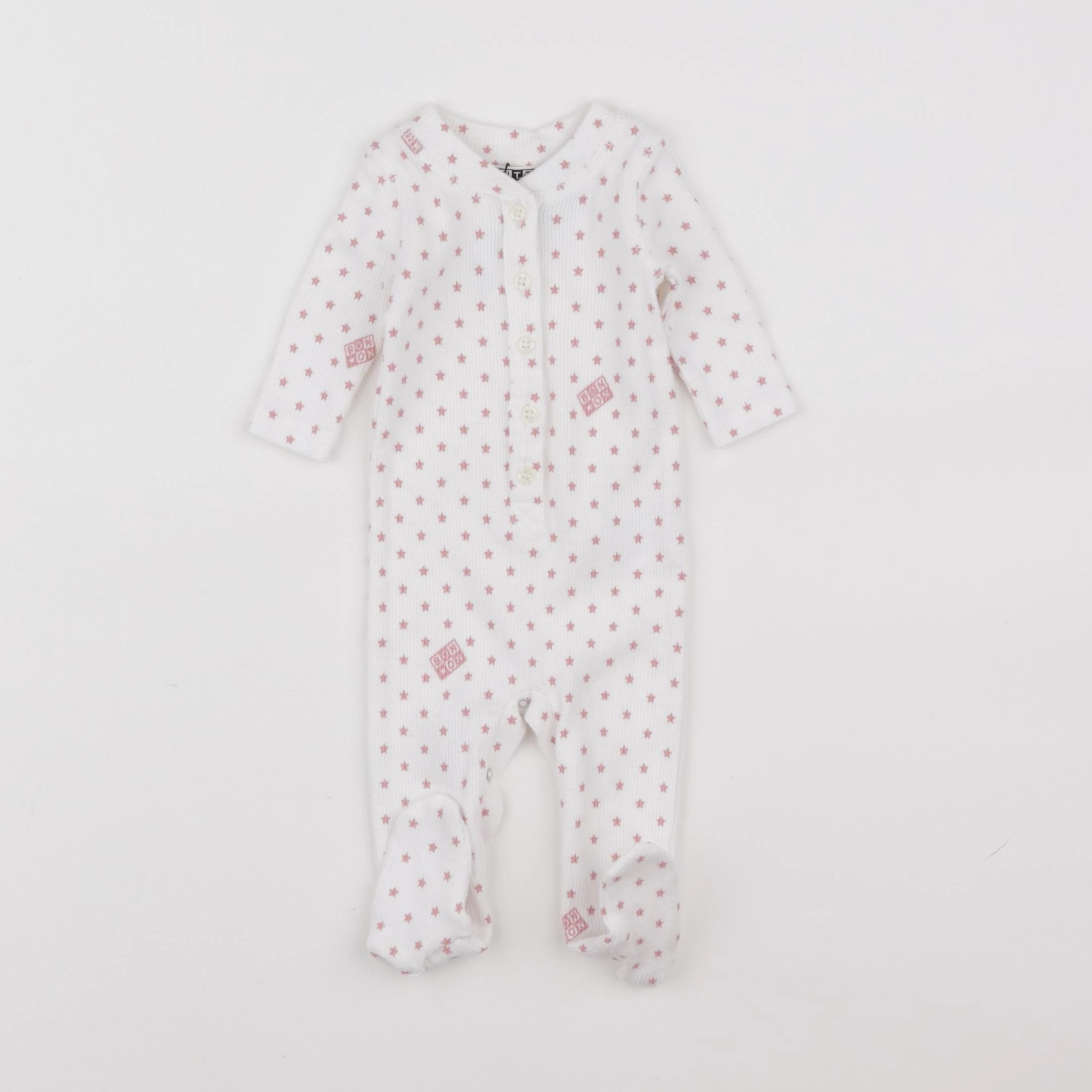 Bonton - pyjama coton blanc - 6 mois