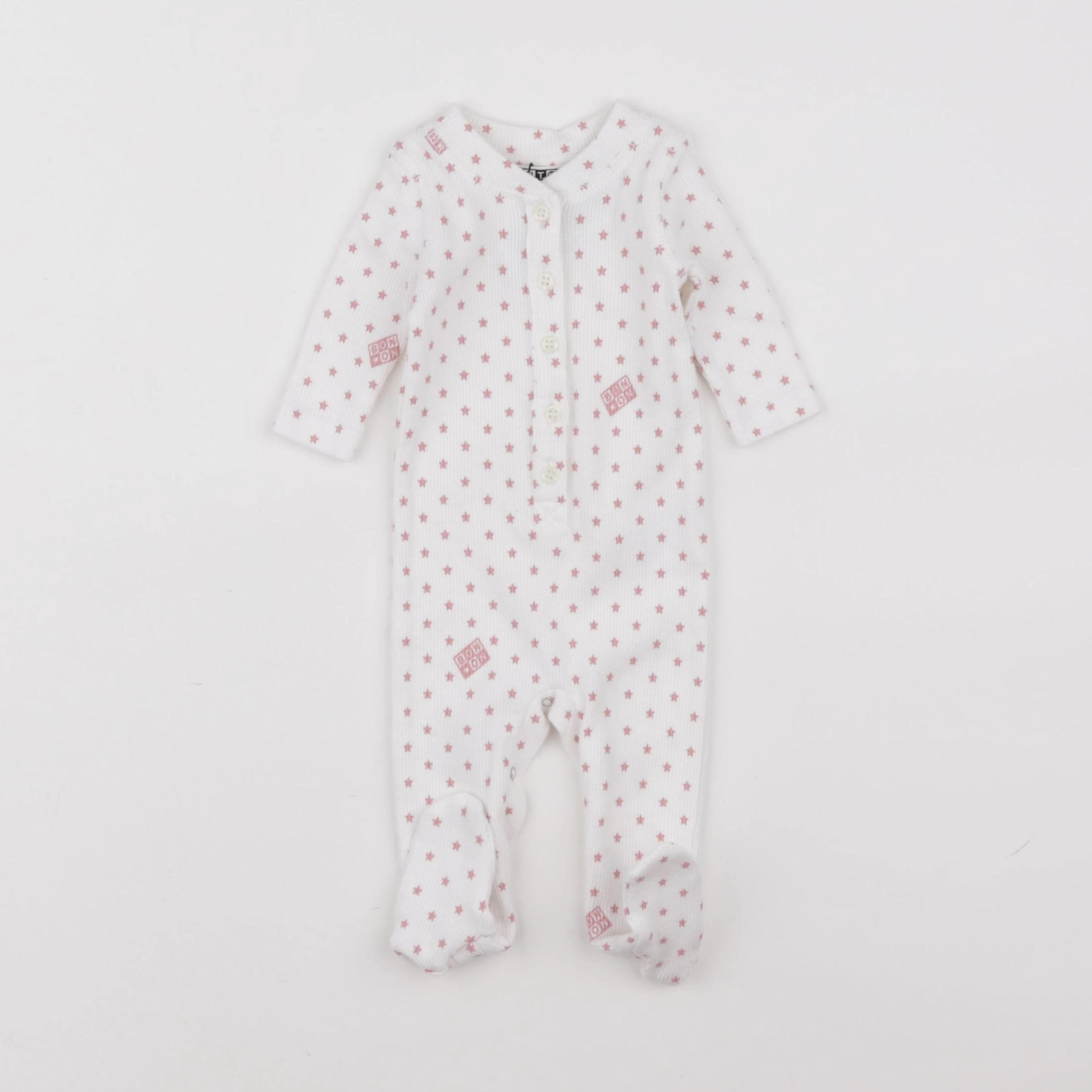 Bonton - pyjama coton blanc - 6 mois
