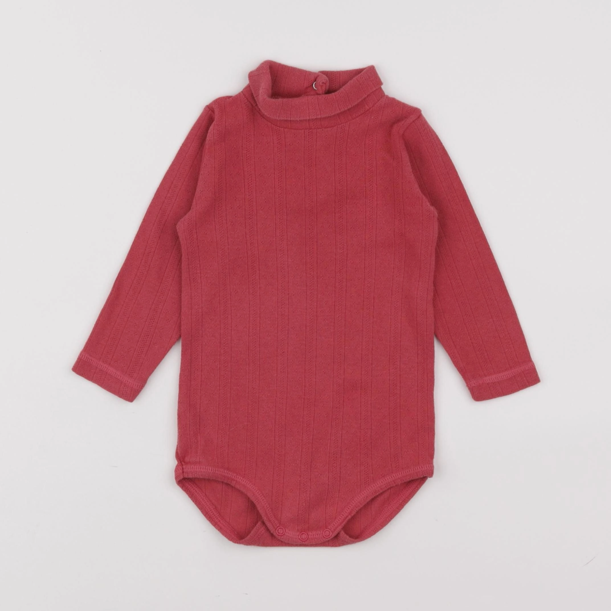 Petit Bateau - body à col rouge - 18 mois