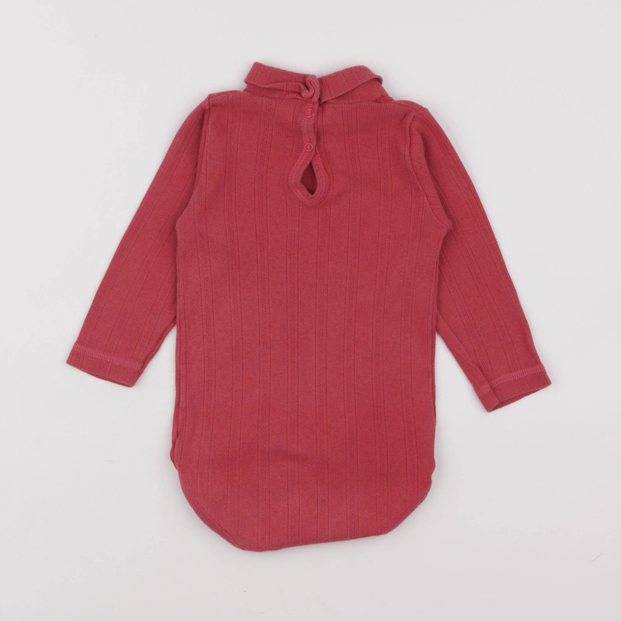 Petit Bateau - body à col rouge - 18 mois