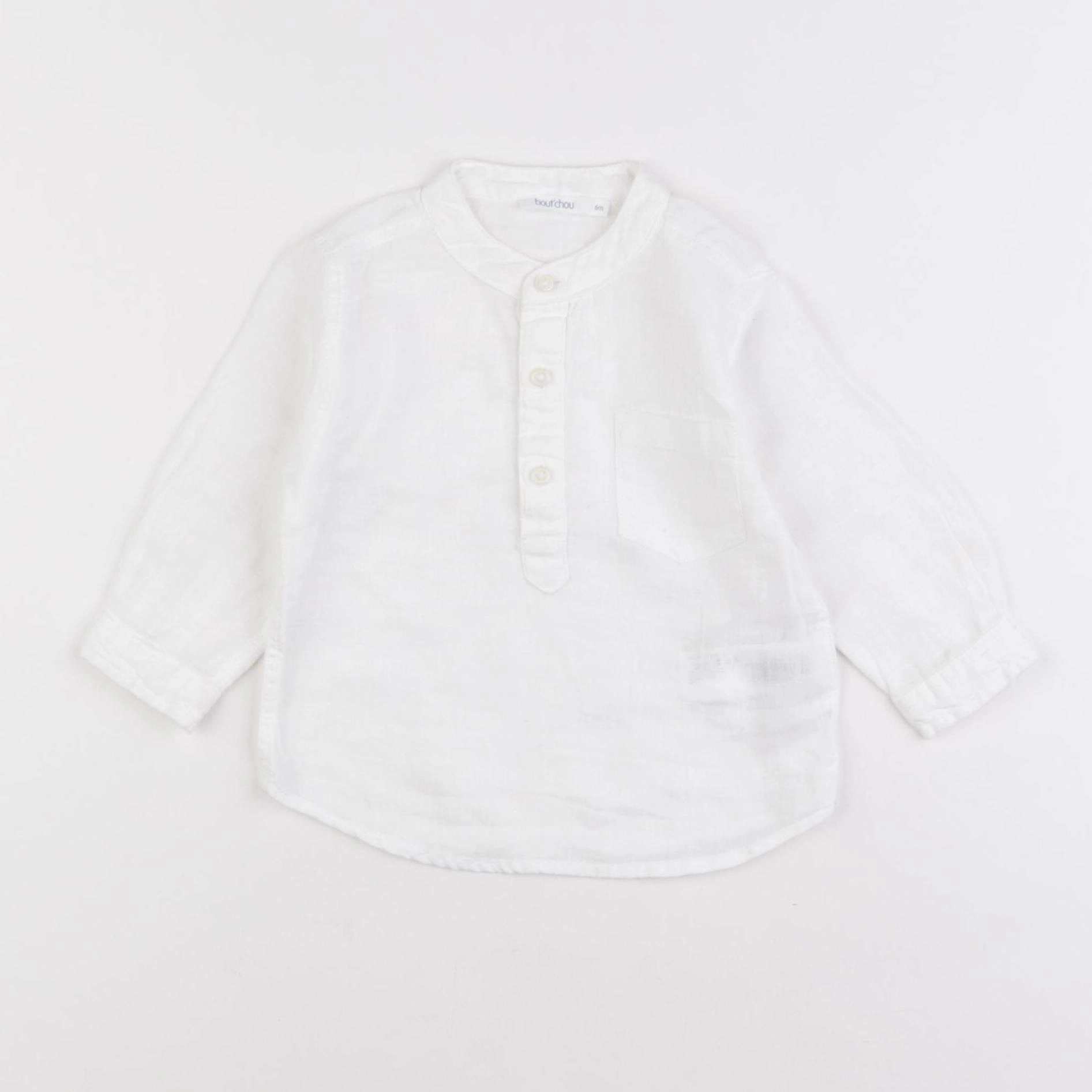 Boutchou - chemise blanc - 6 mois