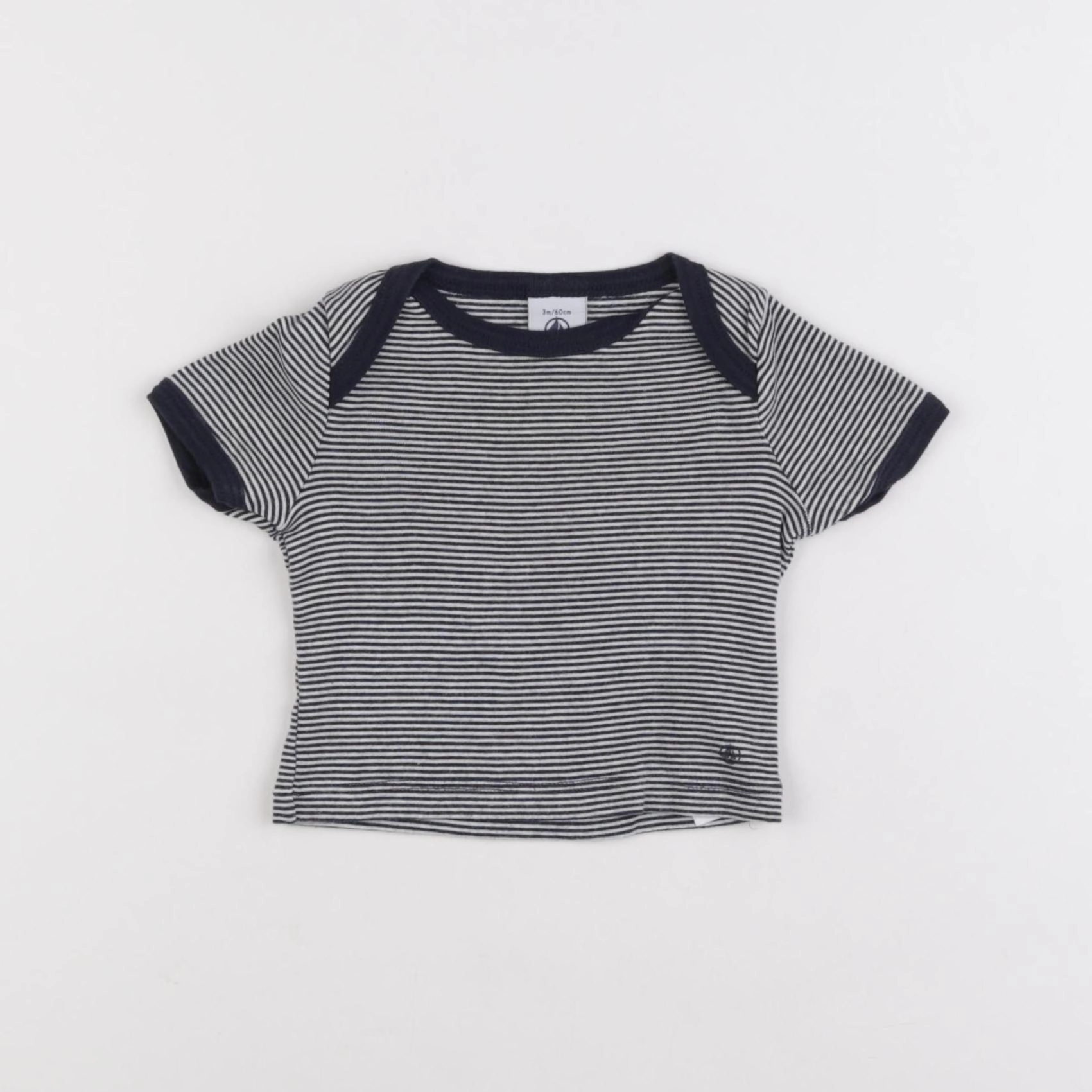 Petit Bateau - maillot de corps bleu - 3 mois