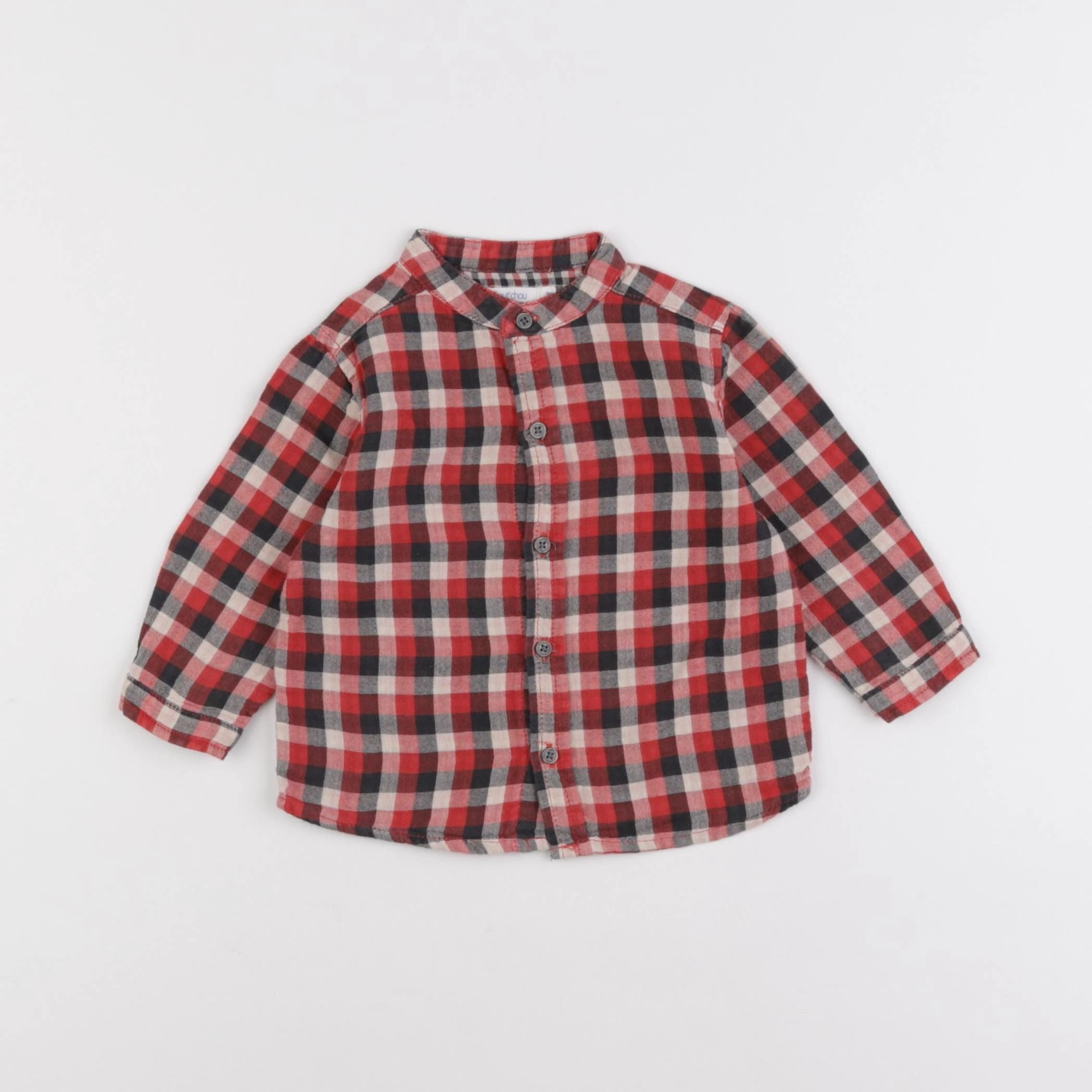 Boutchou - chemise rouge - 9 mois