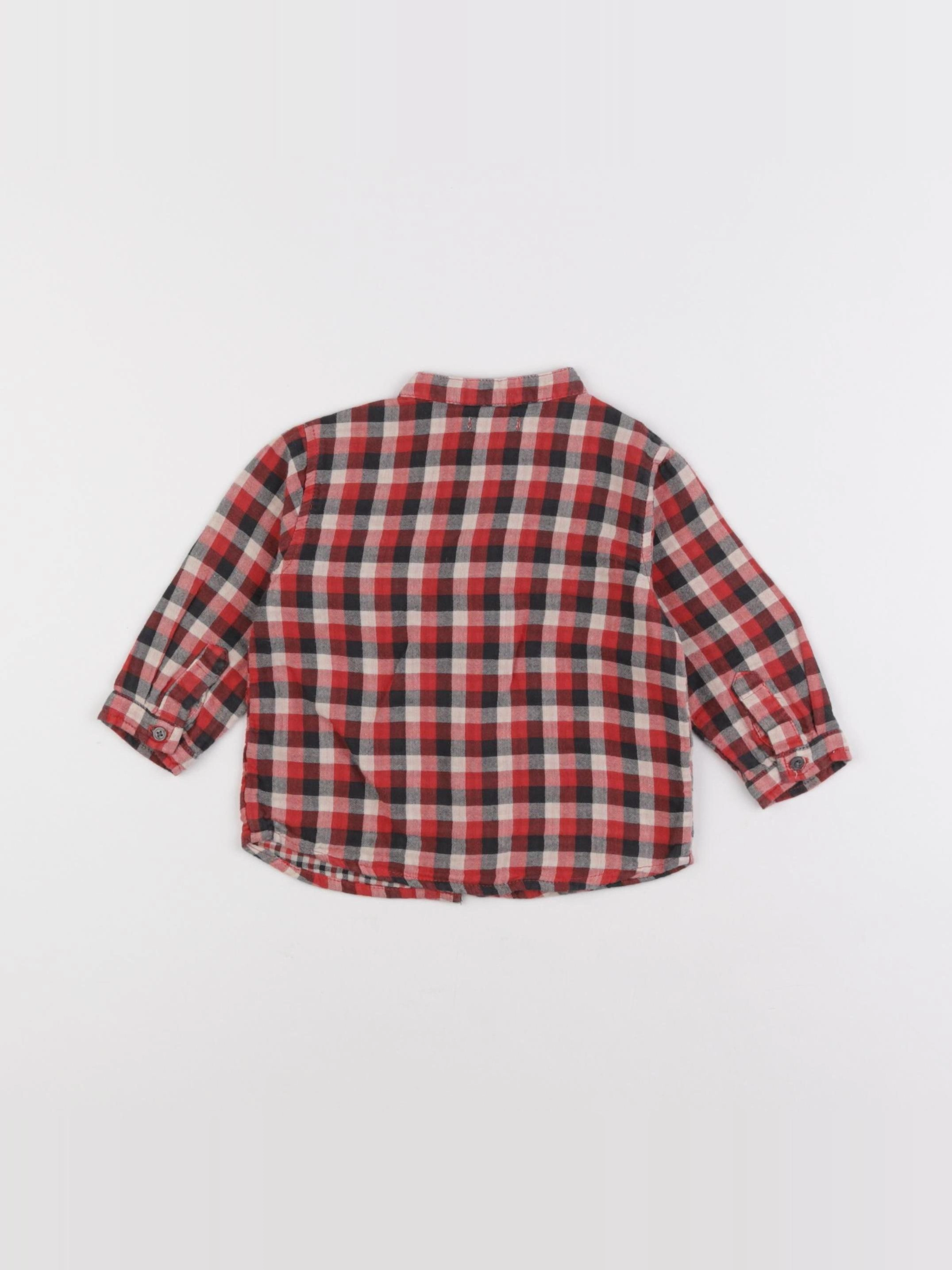 Boutchou - chemise rouge - 9 mois