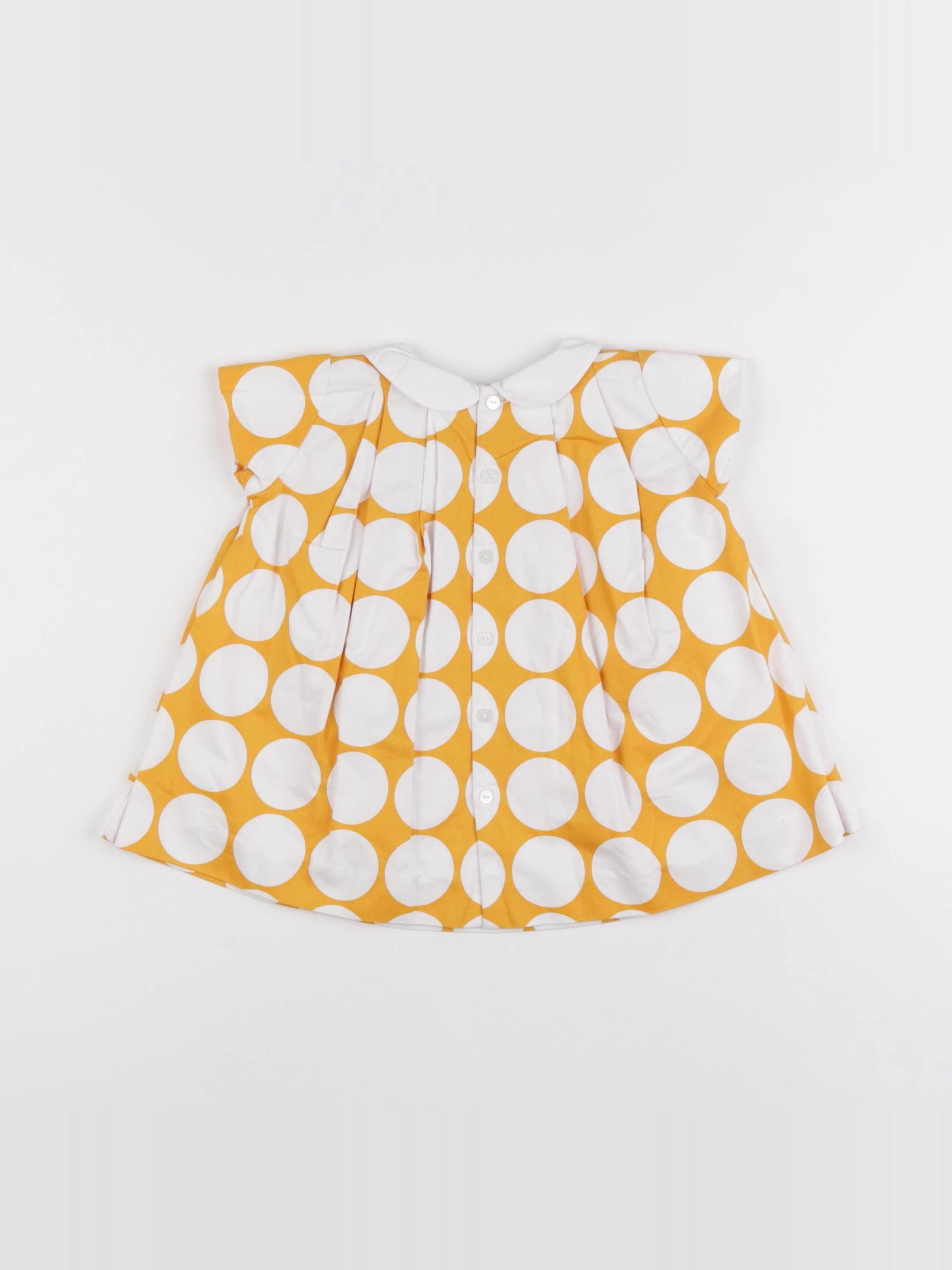 Jacadi - blouse blanc, jaune - 6 mois