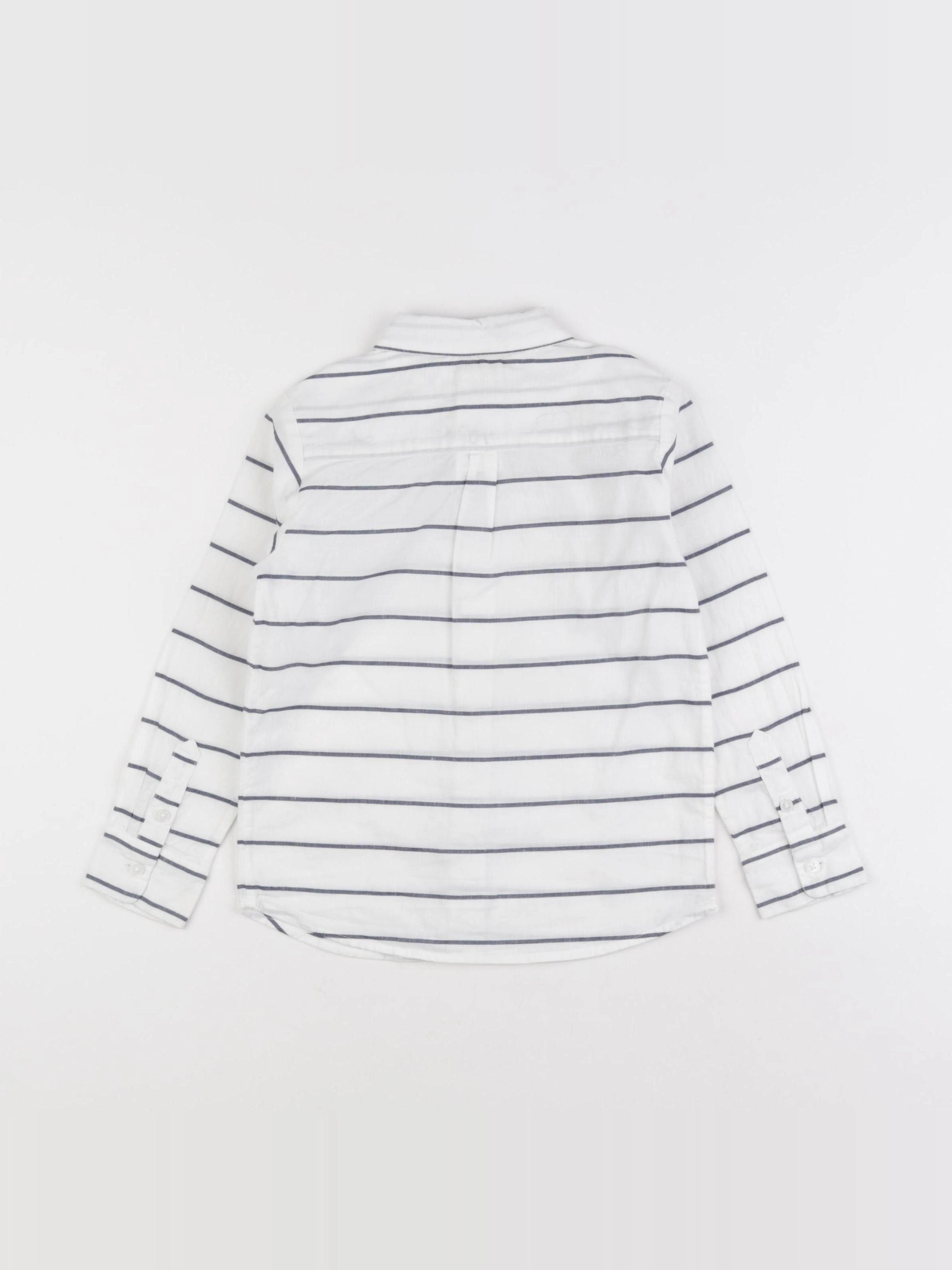 Jacadi - chemise blanc, bleu - 4 ans
