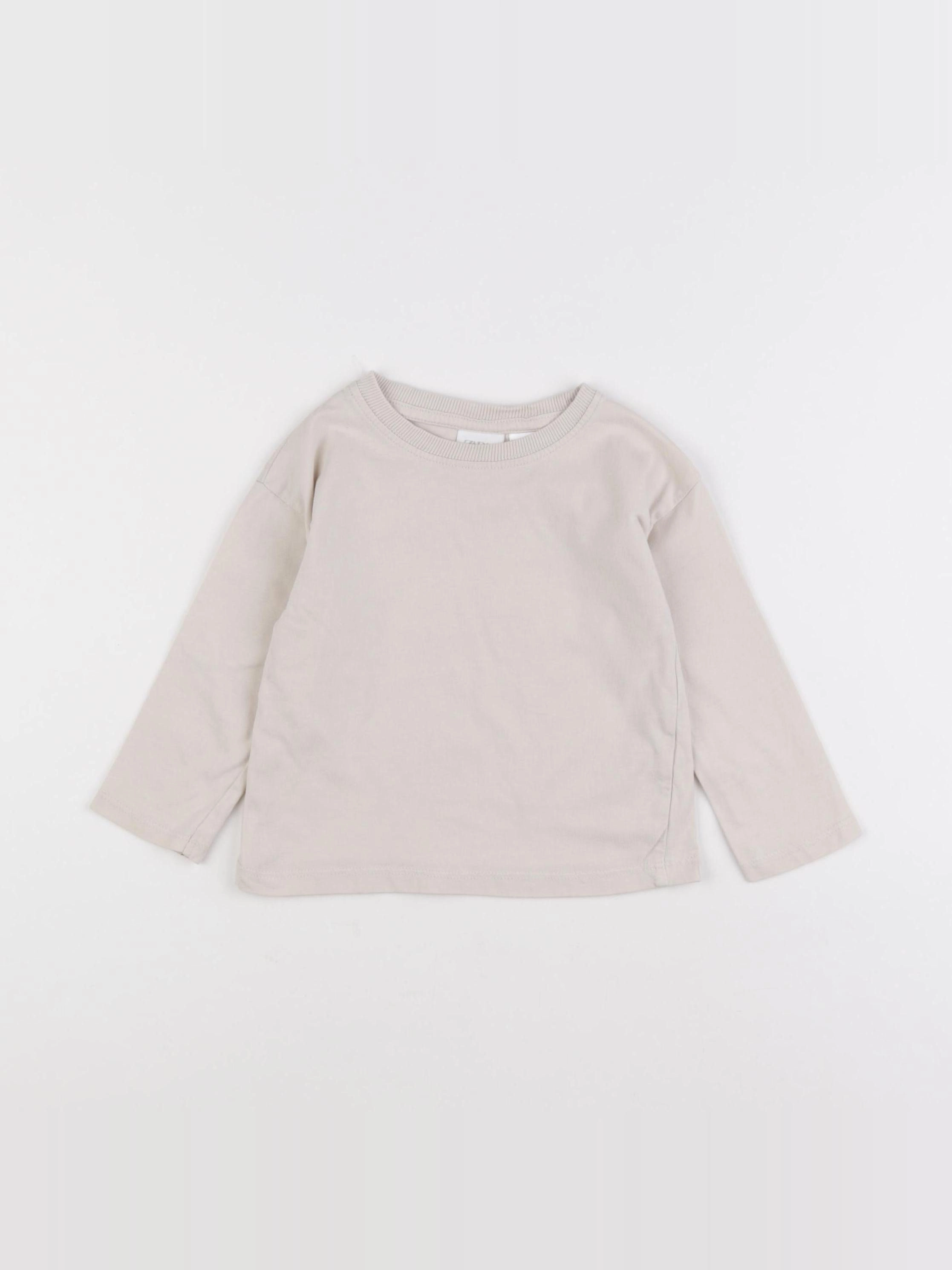 Zara - tee-shirt beige - 12/18 mois