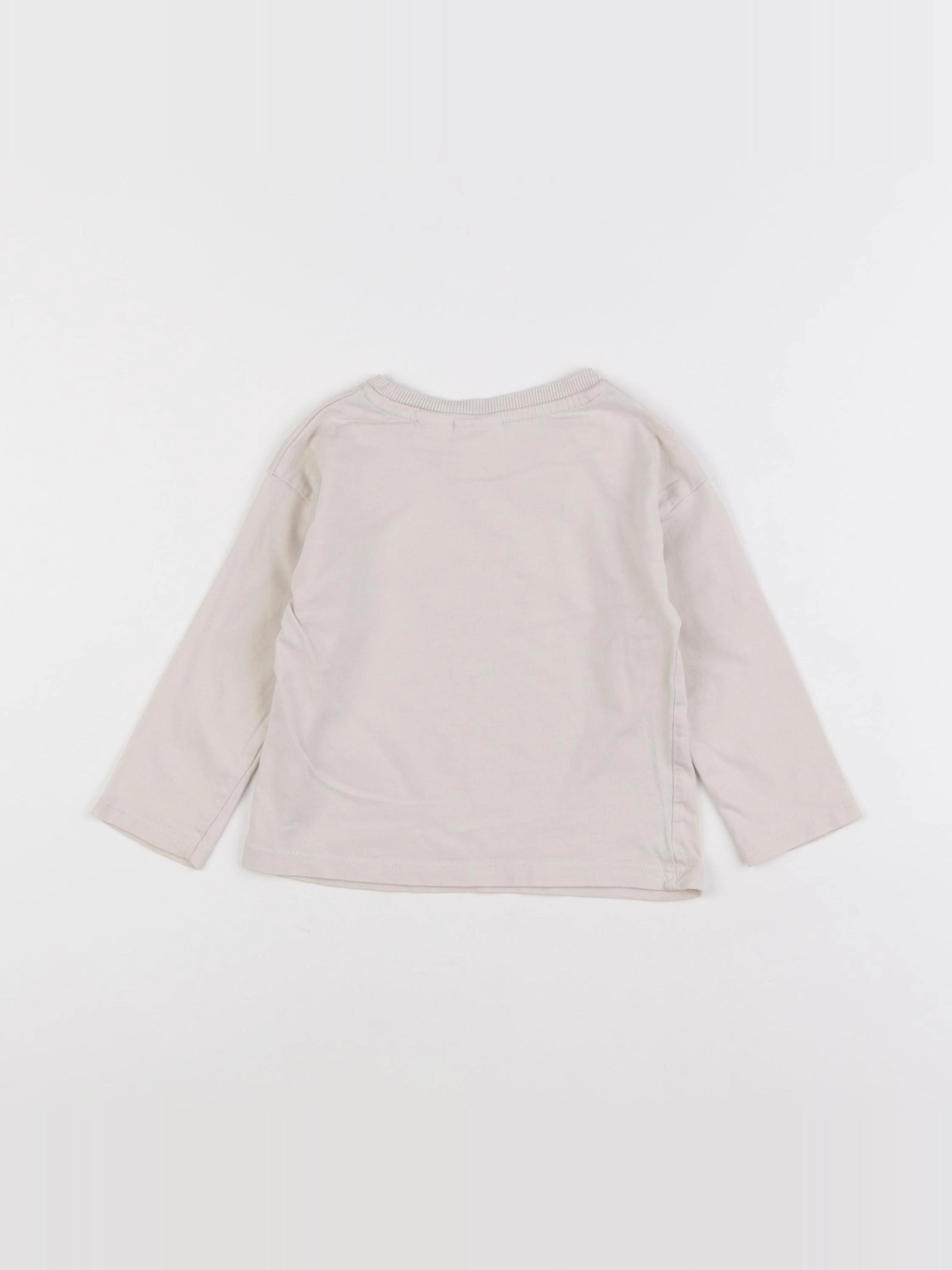 Zara - tee-shirt beige - 12/18 mois