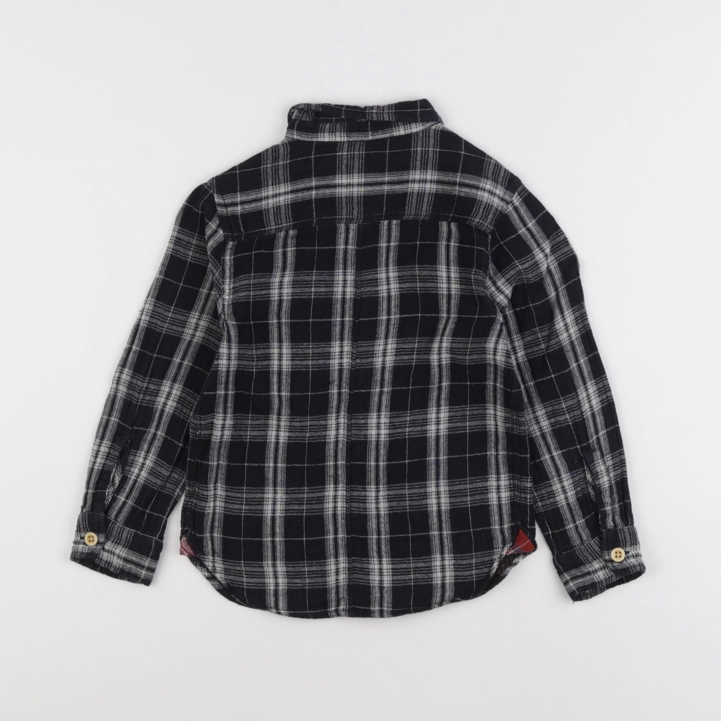 Bellerose - chemise blanc, noir - 4 ans