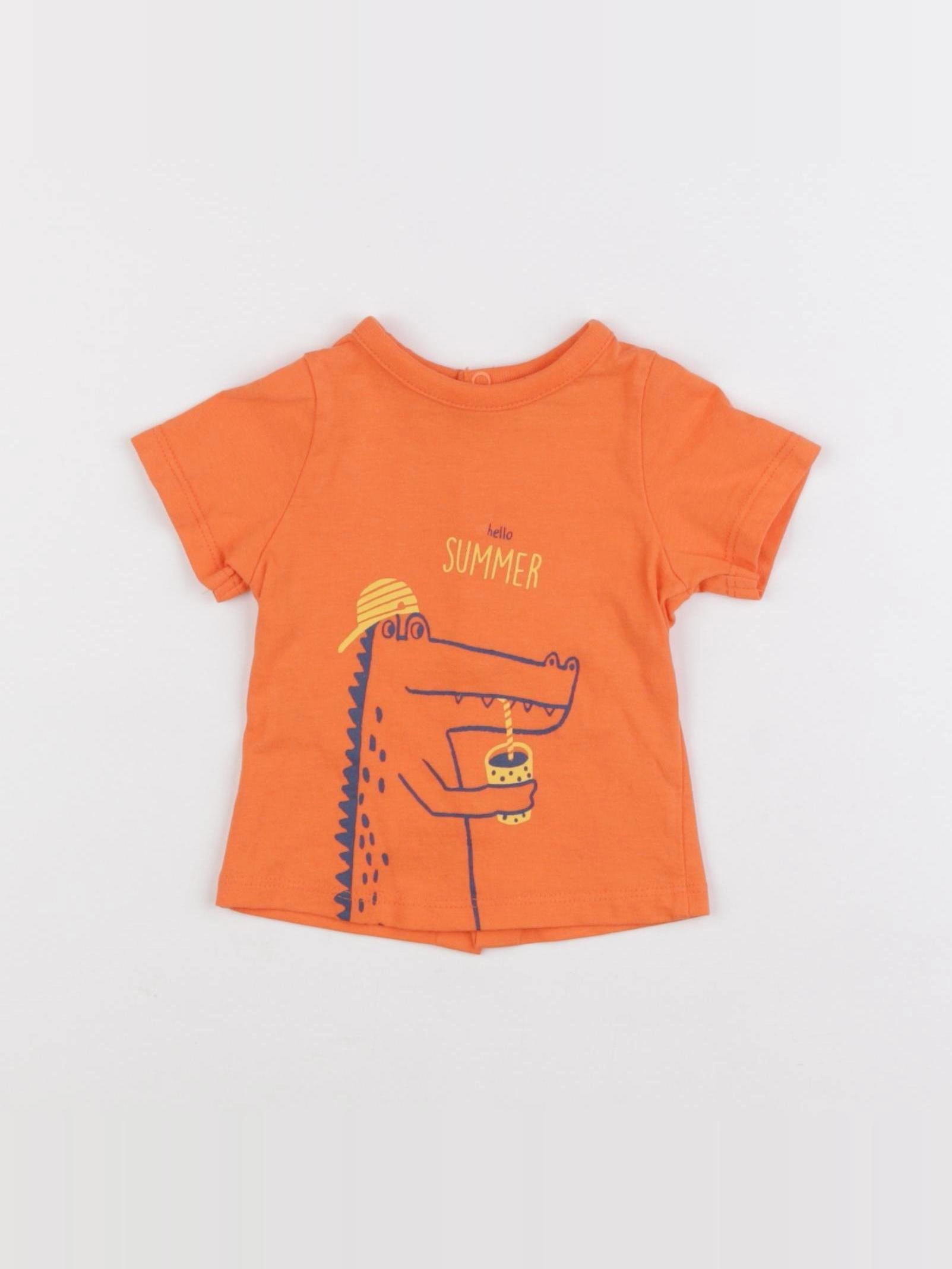 Tape à l'oeil - tee-shirt orange - 3 mois