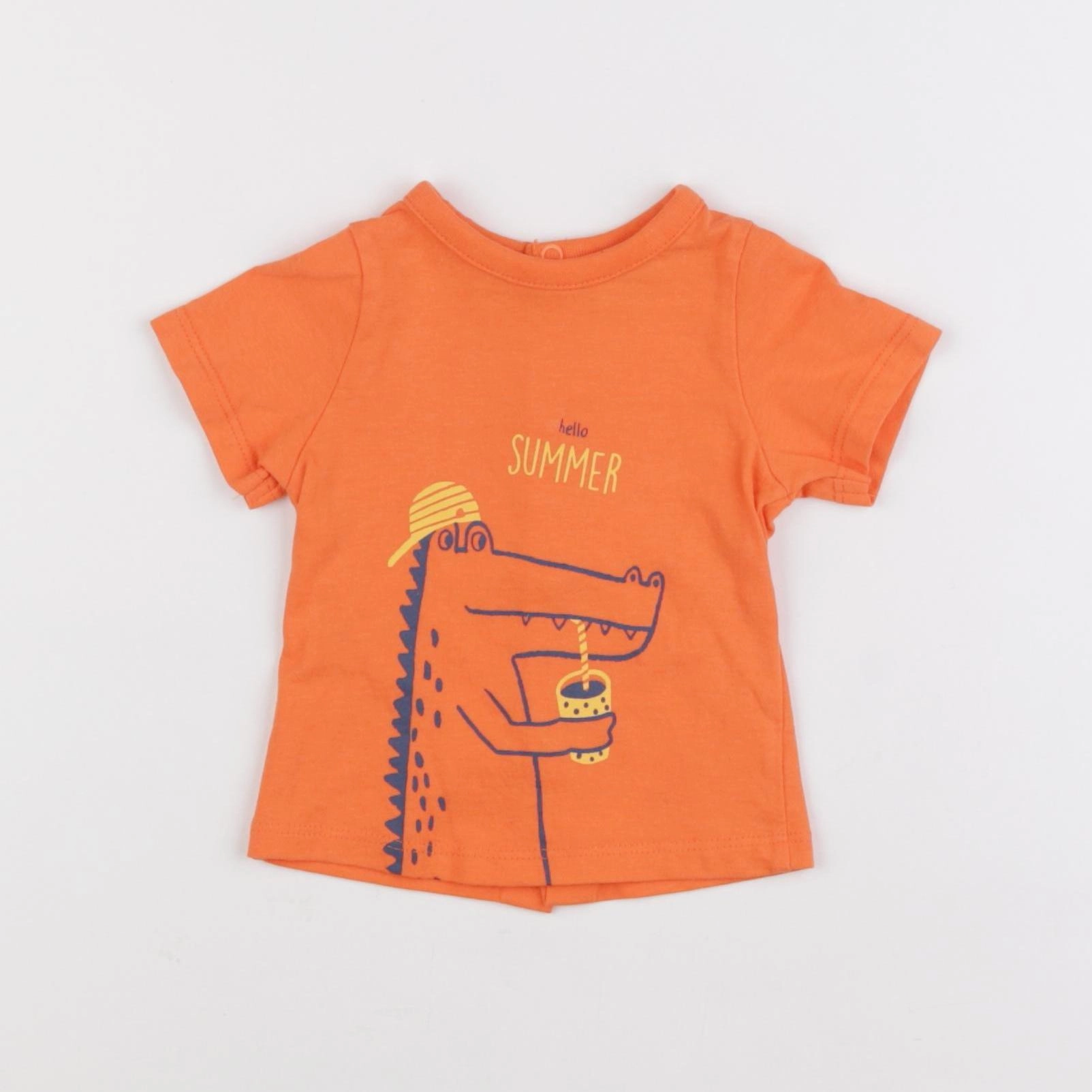 Tape à l'oeil - tee-shirt orange - 3 mois