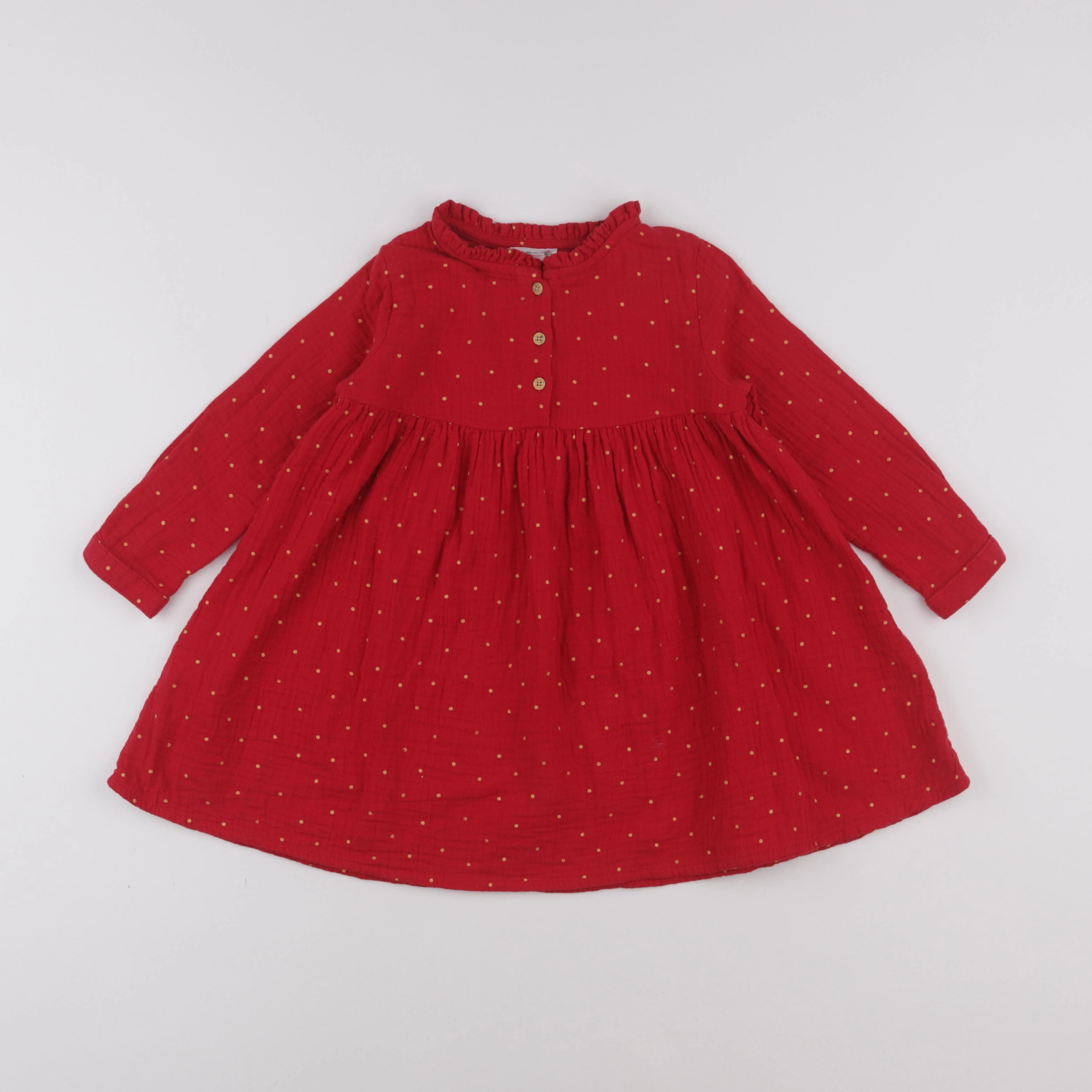 Vertbaudet - robe rouge - 3 ans
