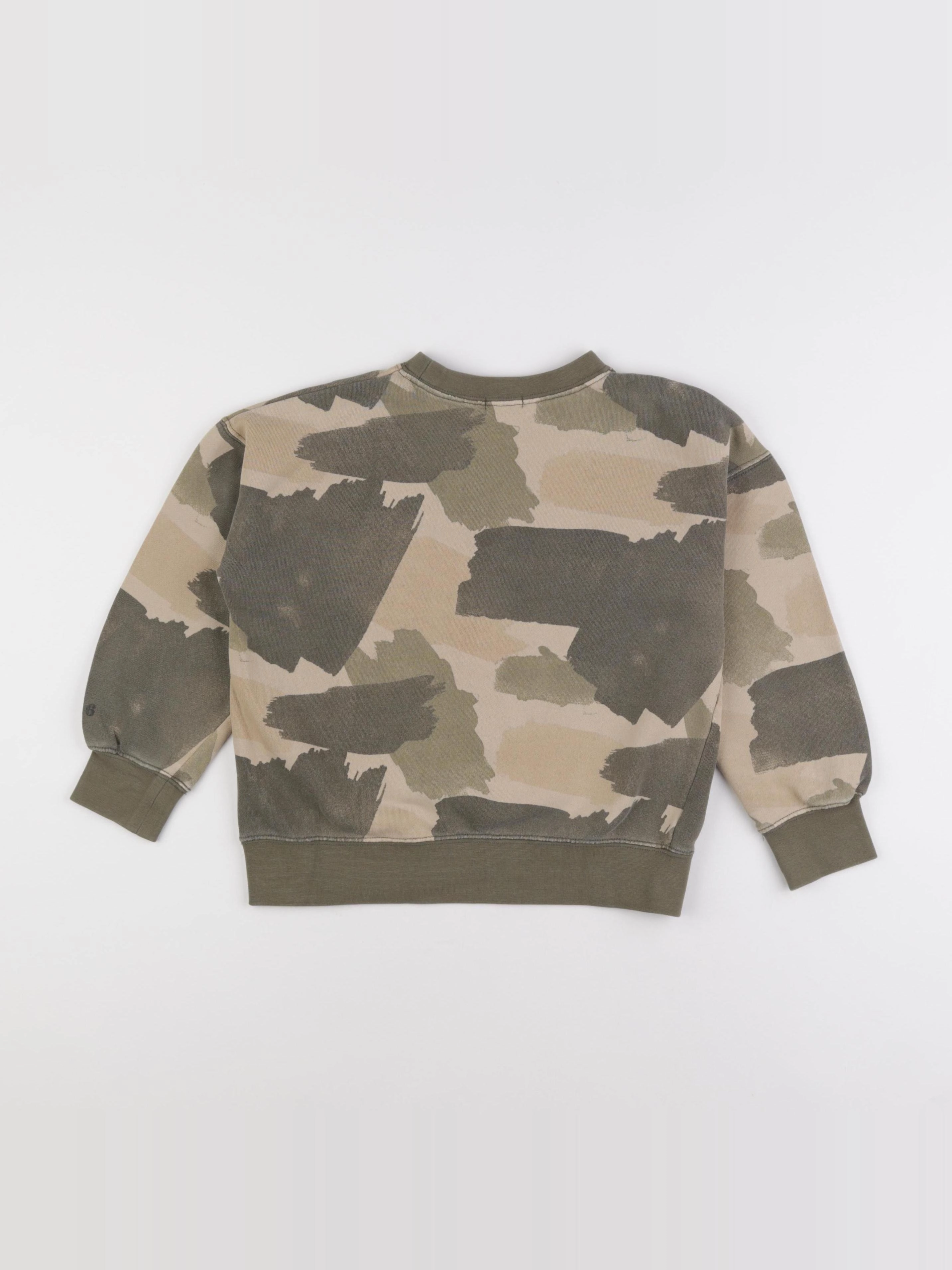 IKKS - sweat vert, beige - 8 ans