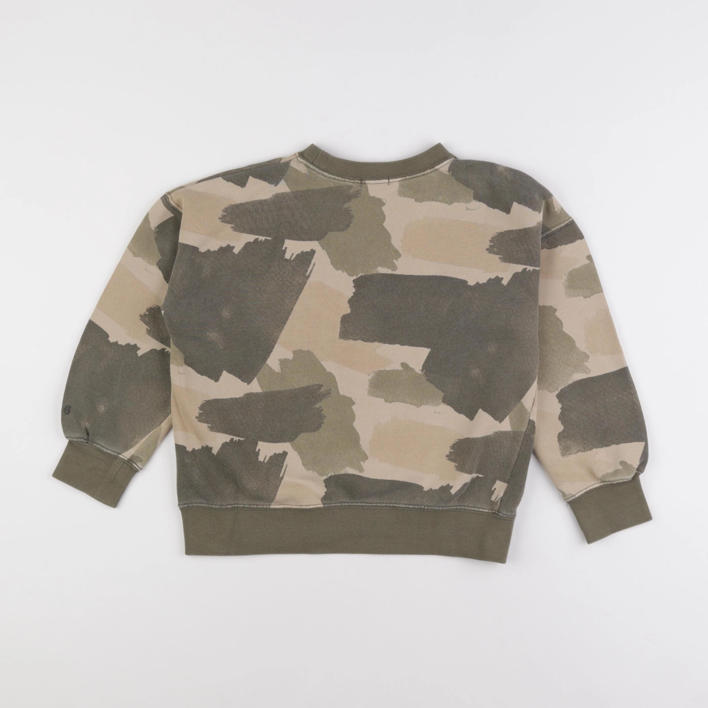 IKKS - sweat vert, beige - 8 ans