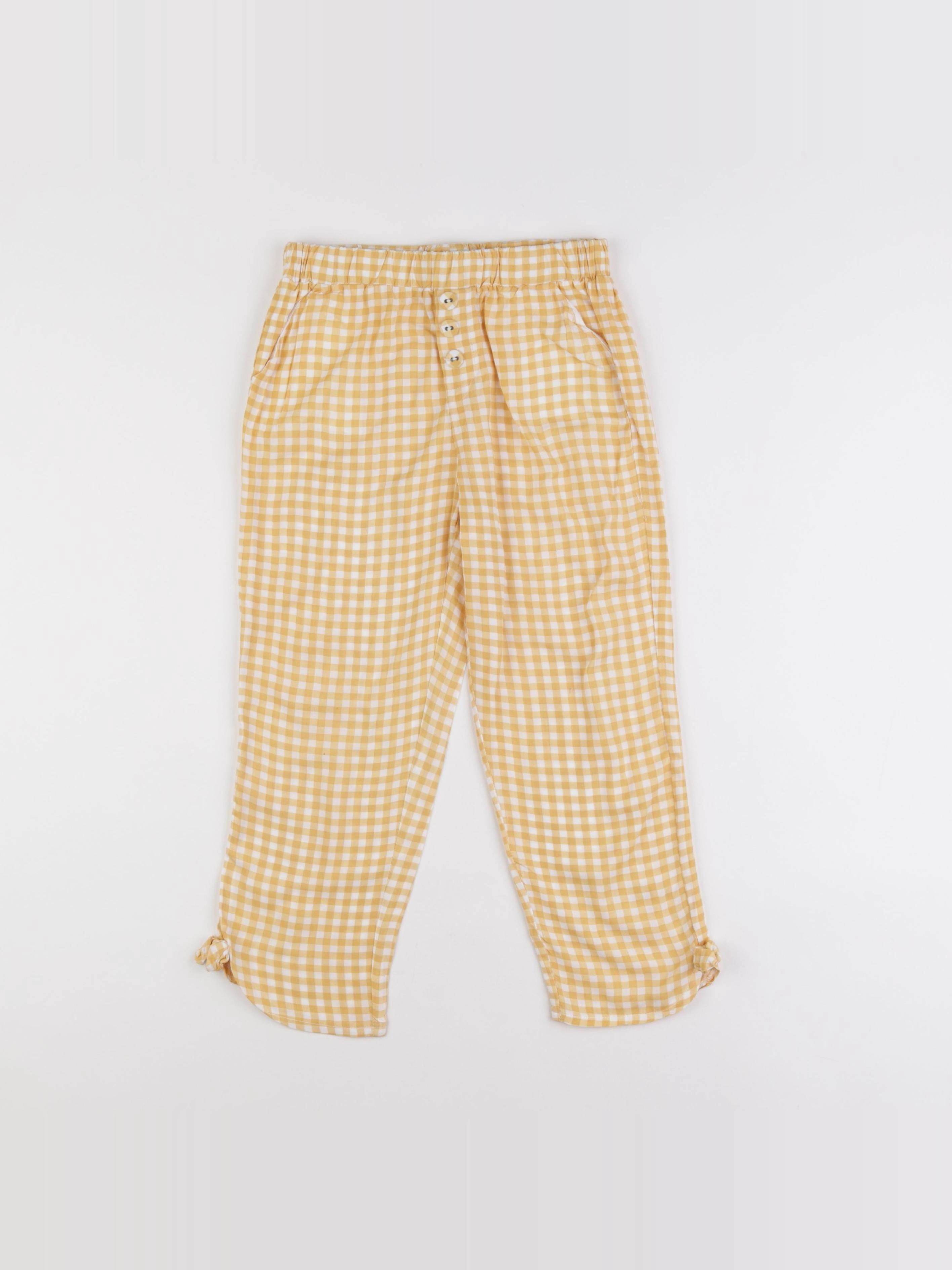 Vertbaudet - pantacourt jaune - 8 ans