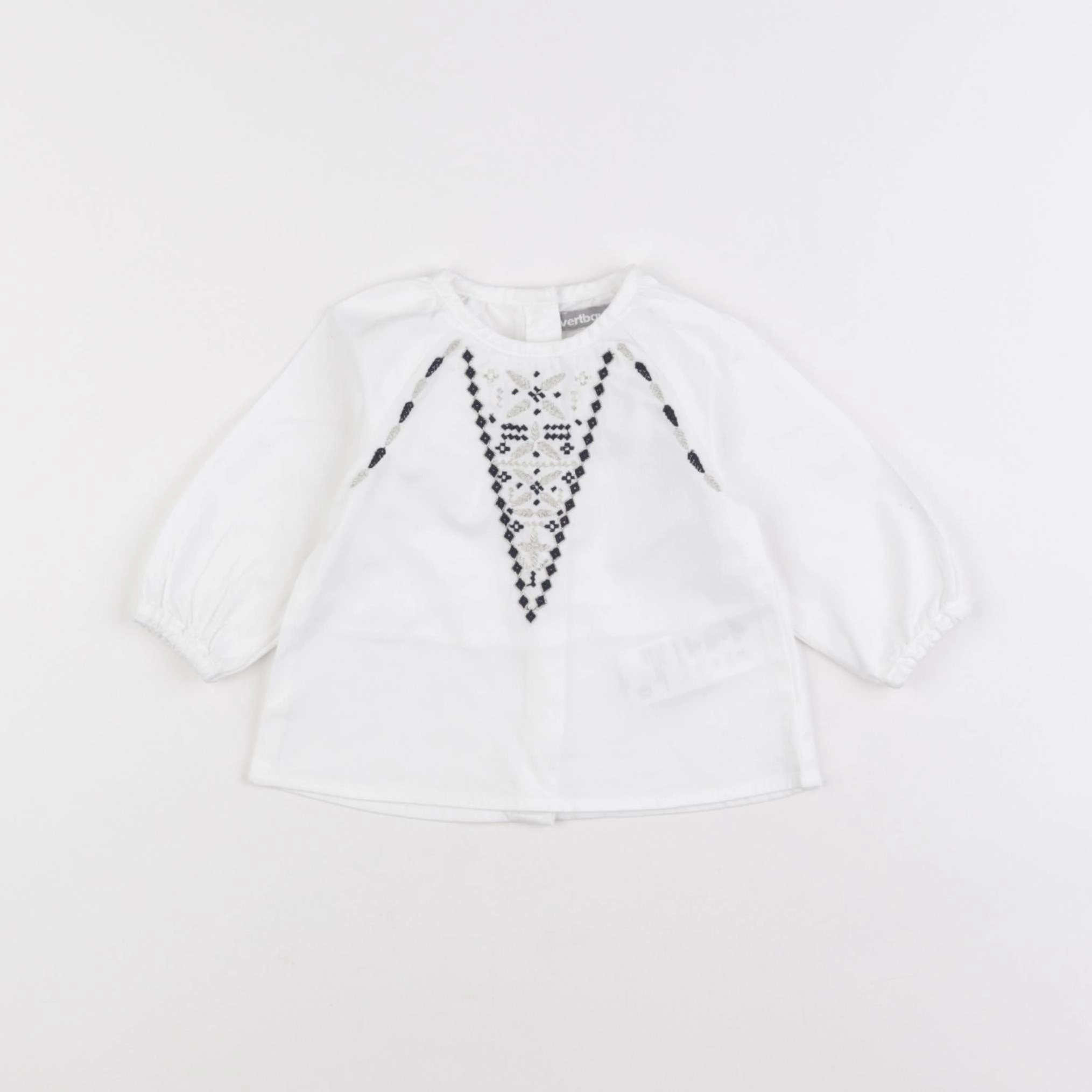 Vertbaudet - blouse blanc - 3 mois