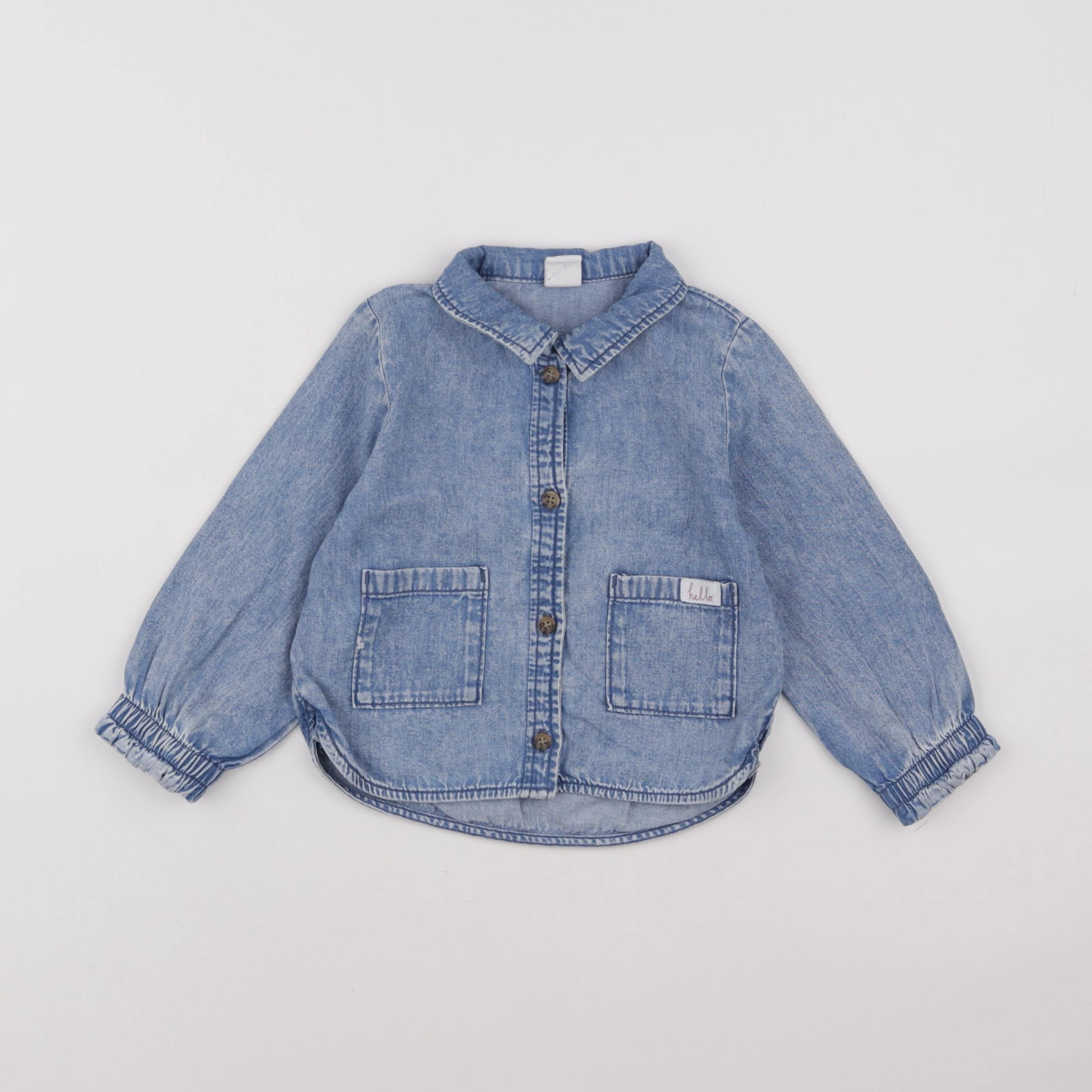H&M - chemise bleu - 18/24 mois