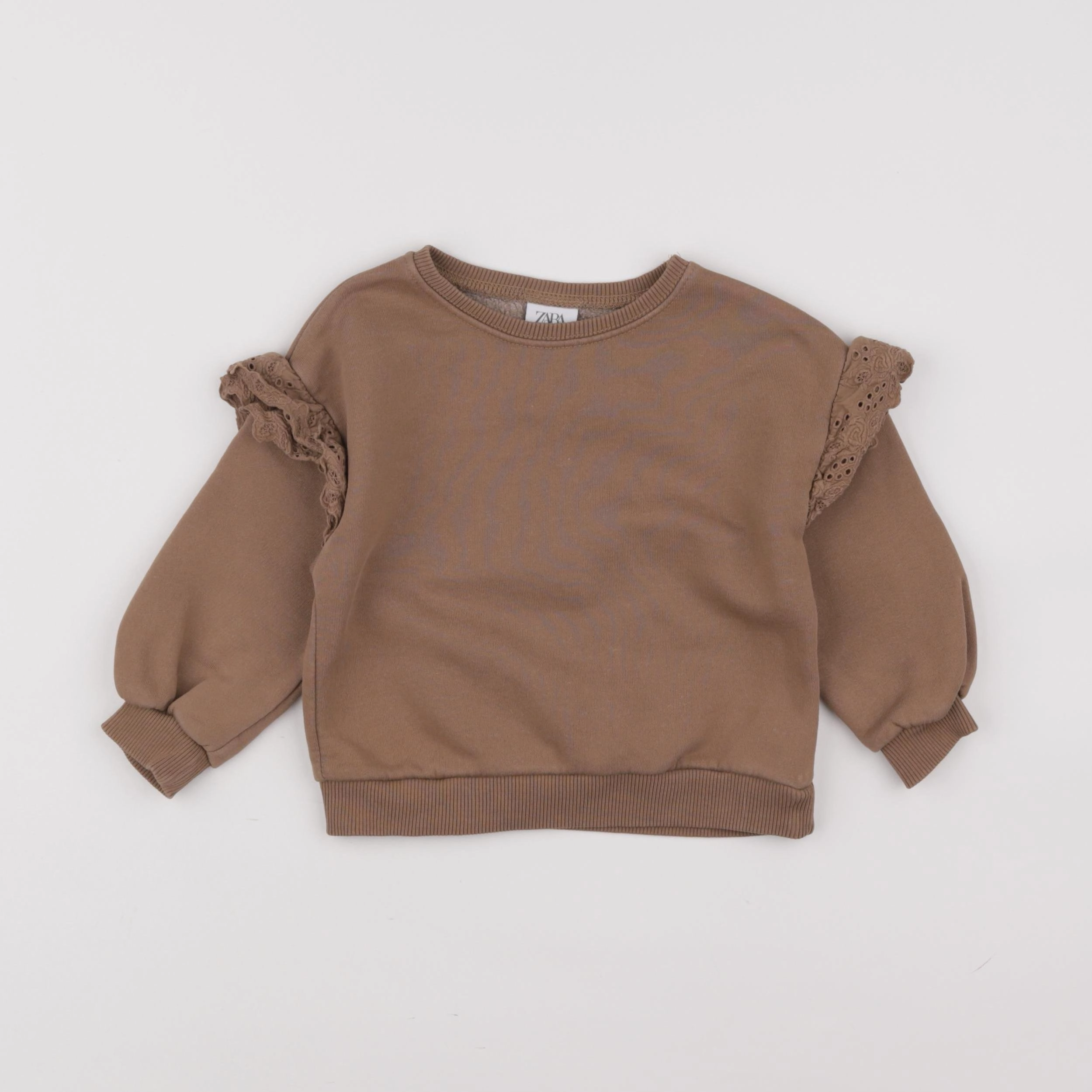 Zara - sweat marron - 12/18 mois