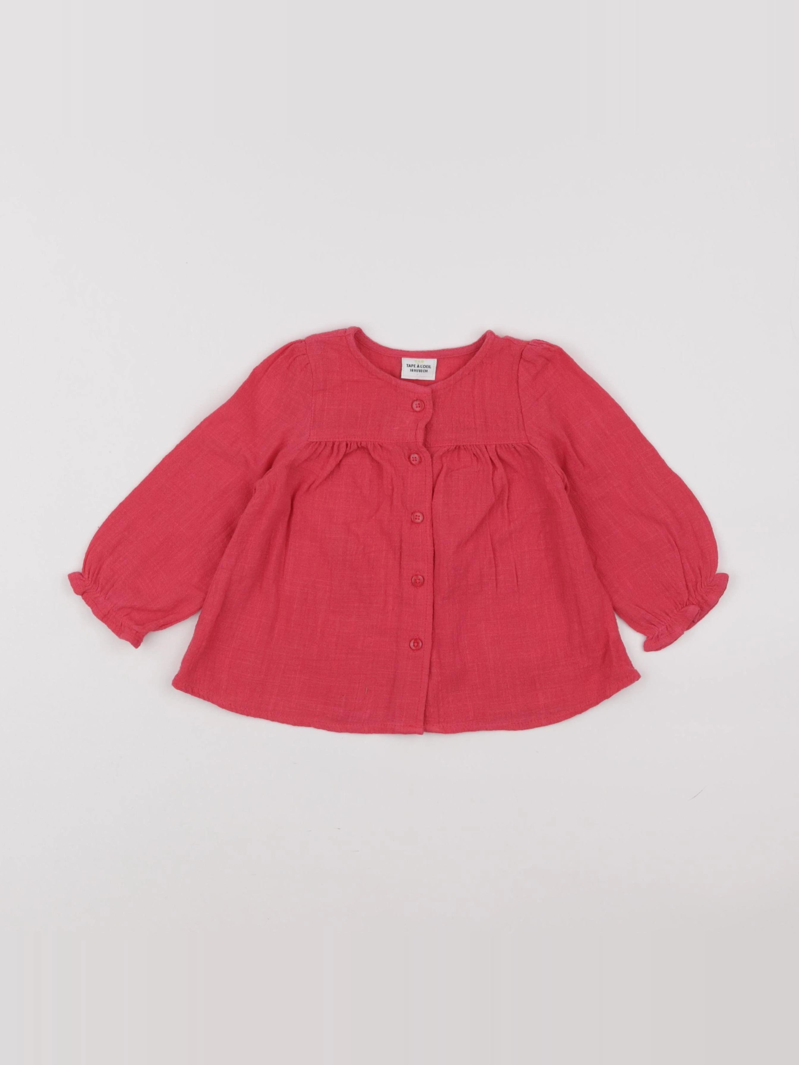 Tape à l'oeil - blouse rouge - 18 mois