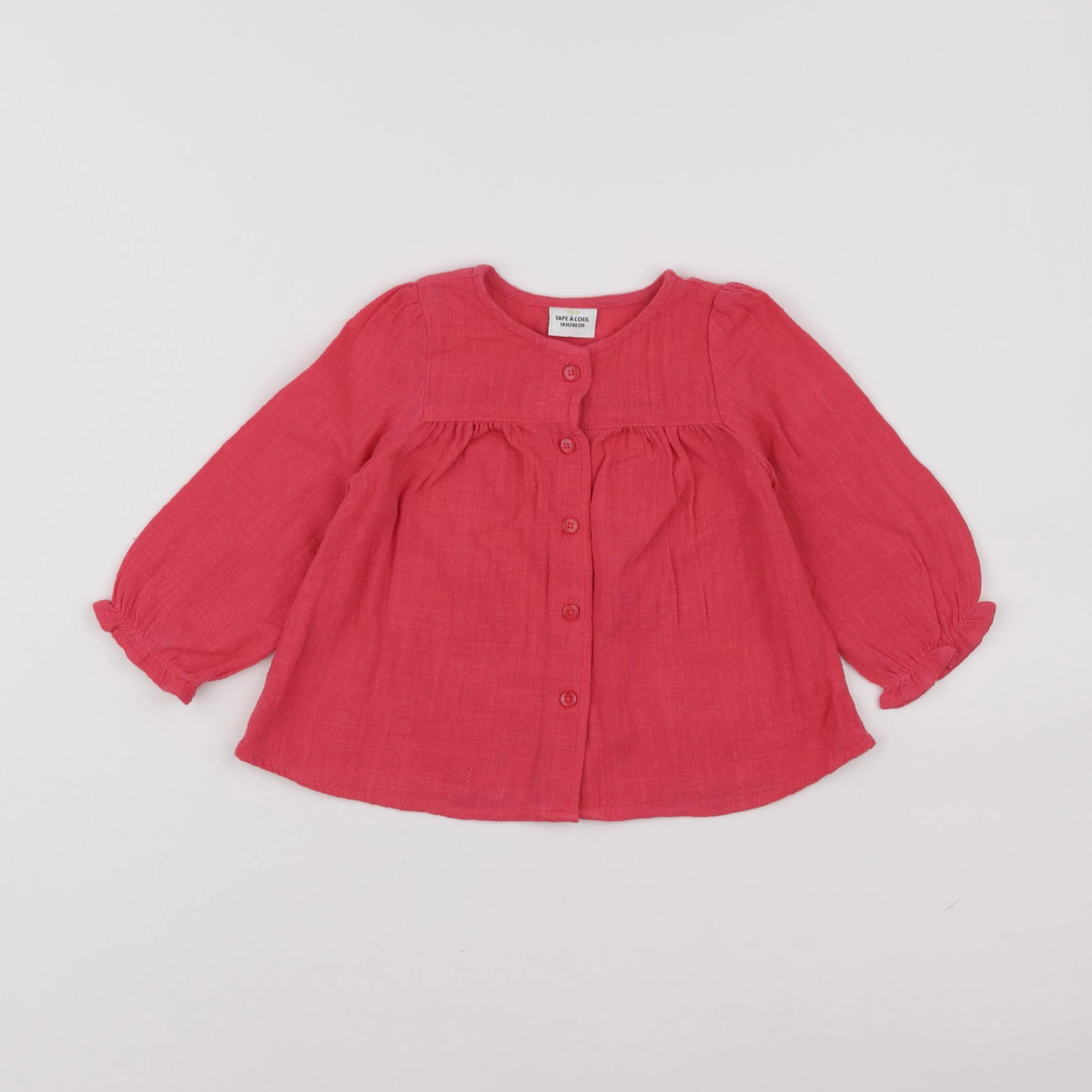 Tape à l'oeil - blouse rouge - 18 mois
