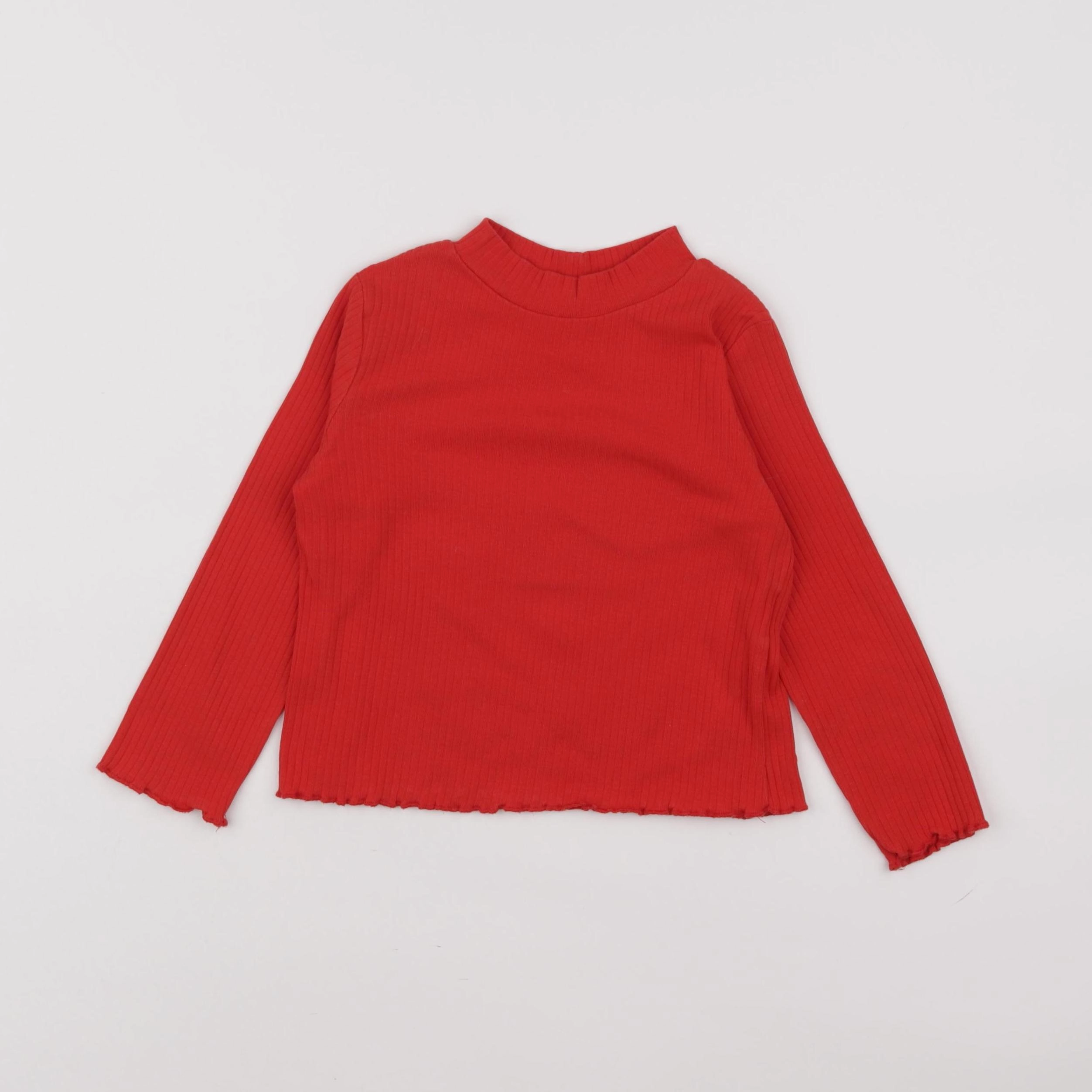 H&M - sous-pull rouge - 2/4 ans