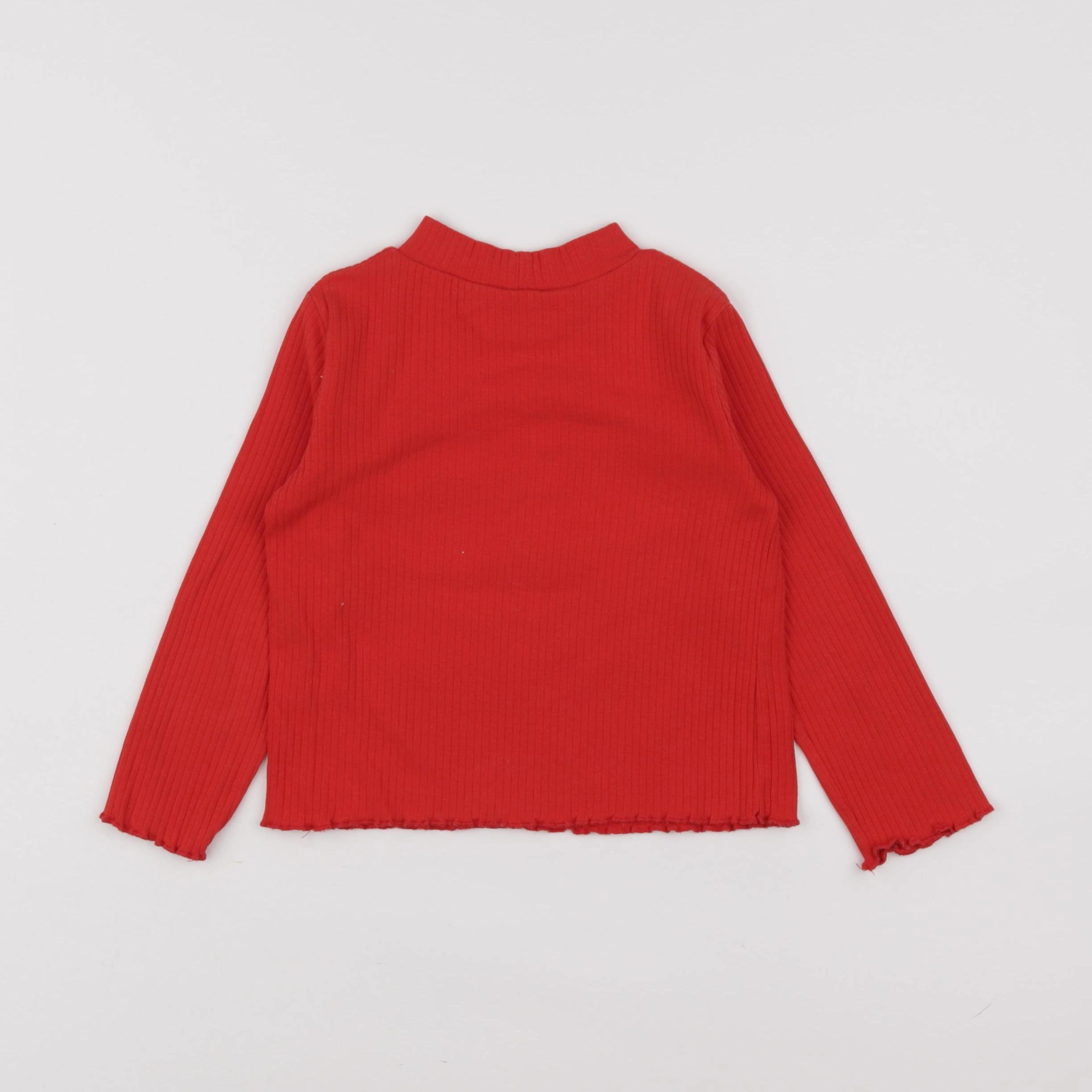 H&M - sous-pull rouge - 2/4 ans