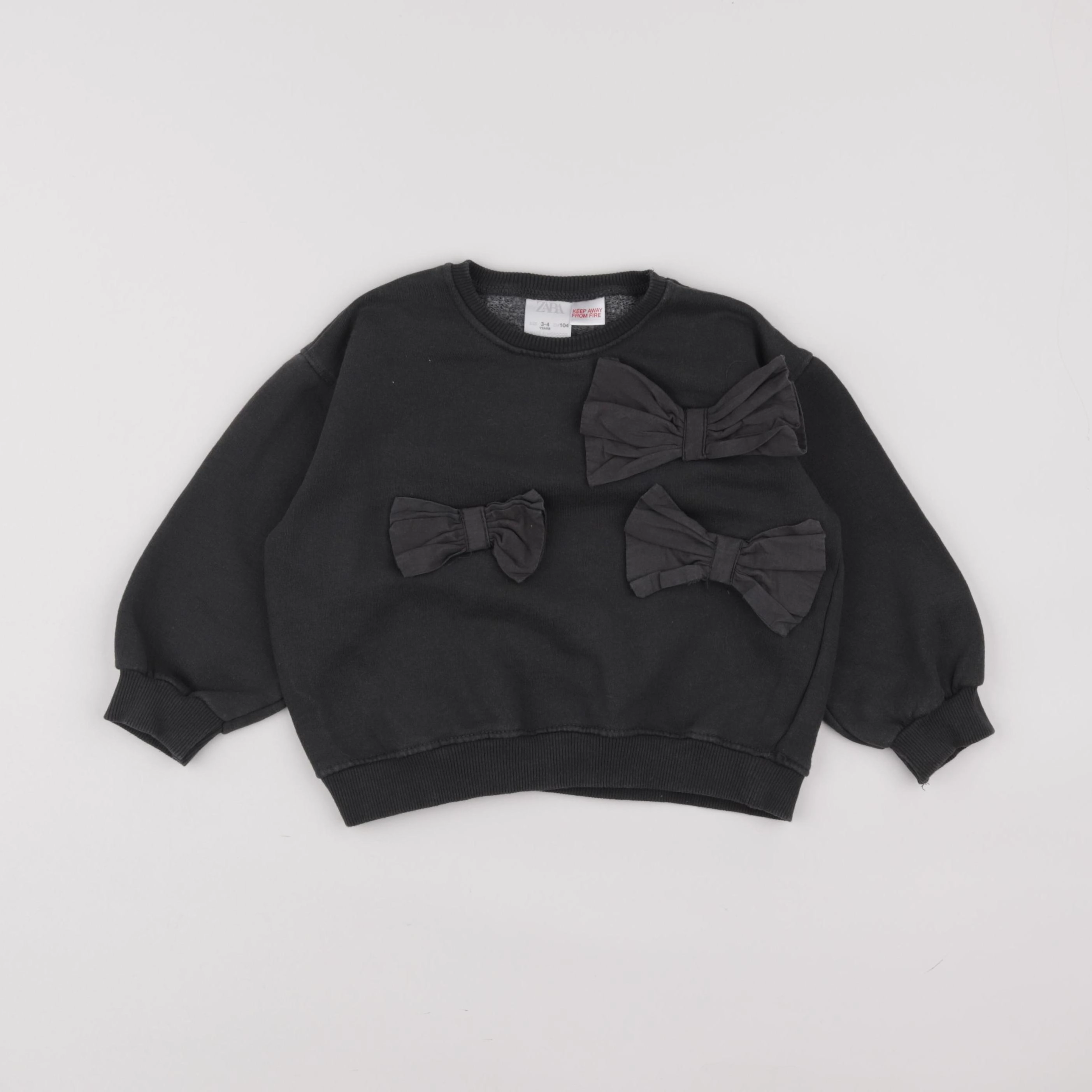 Zara - sweat gris - 3/4 ans