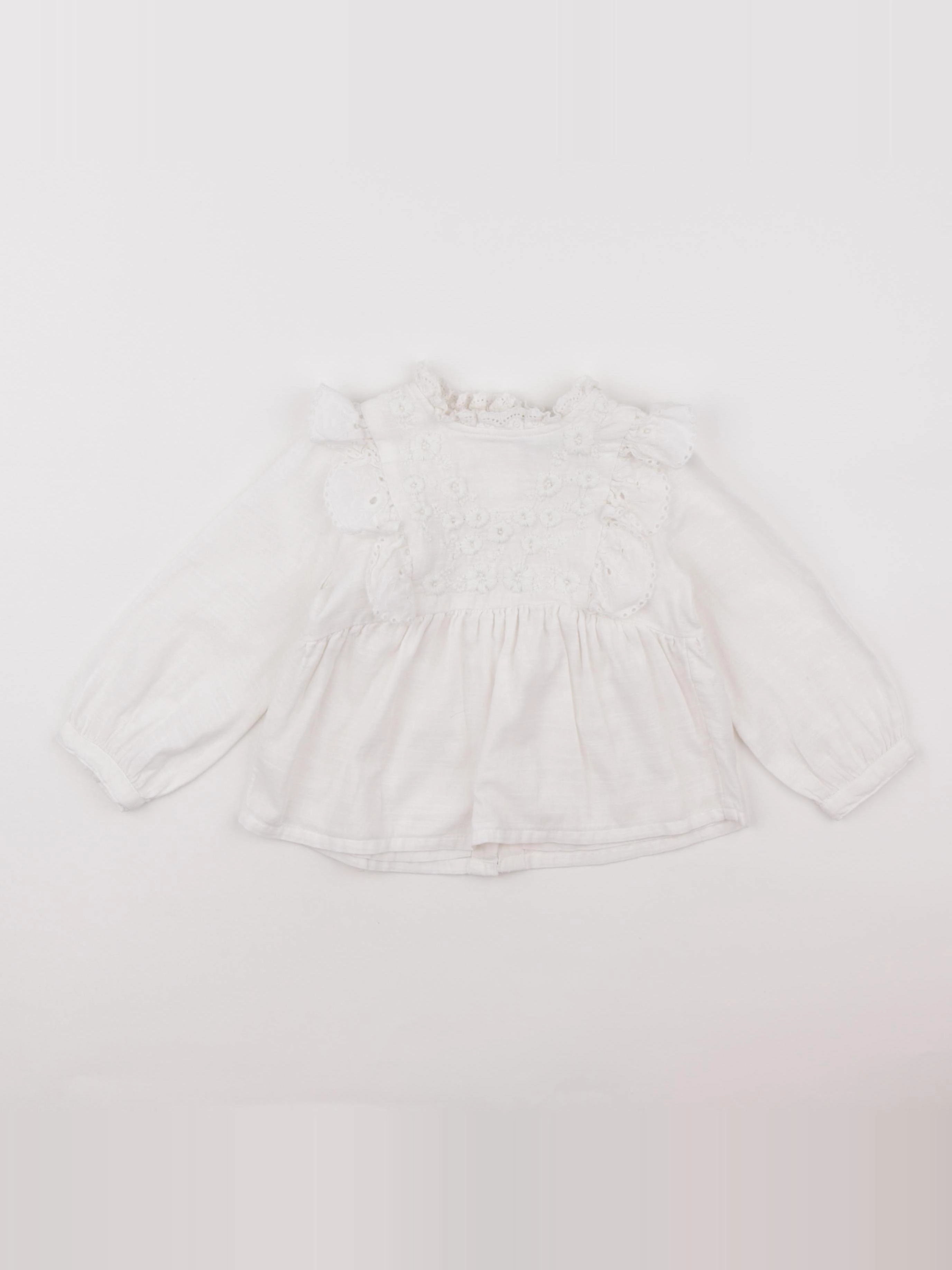 Tape à l'oeil - blouse blanc - 24 mois