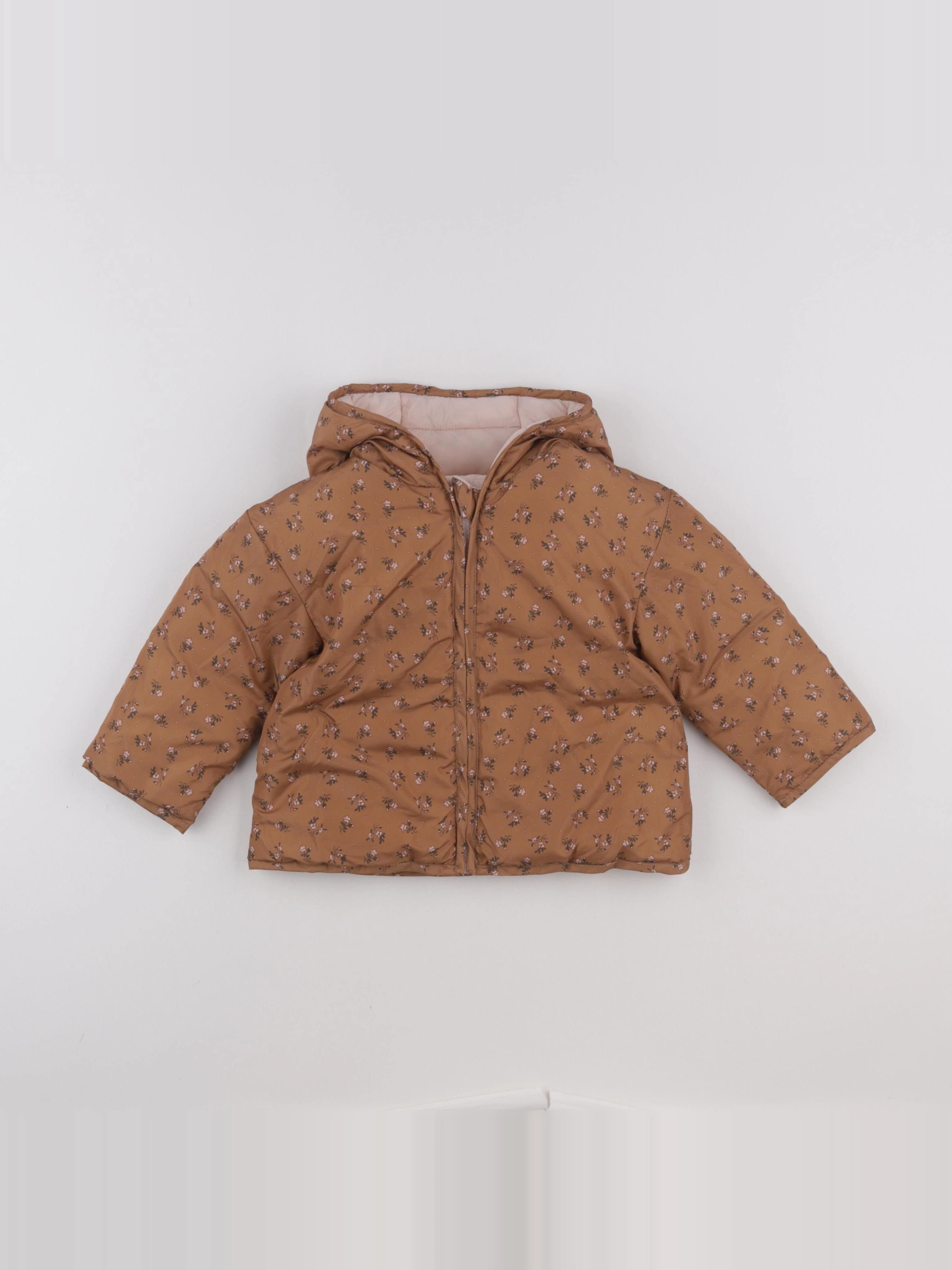 Vertbaudet - doudoune réversible marron - 24 mois