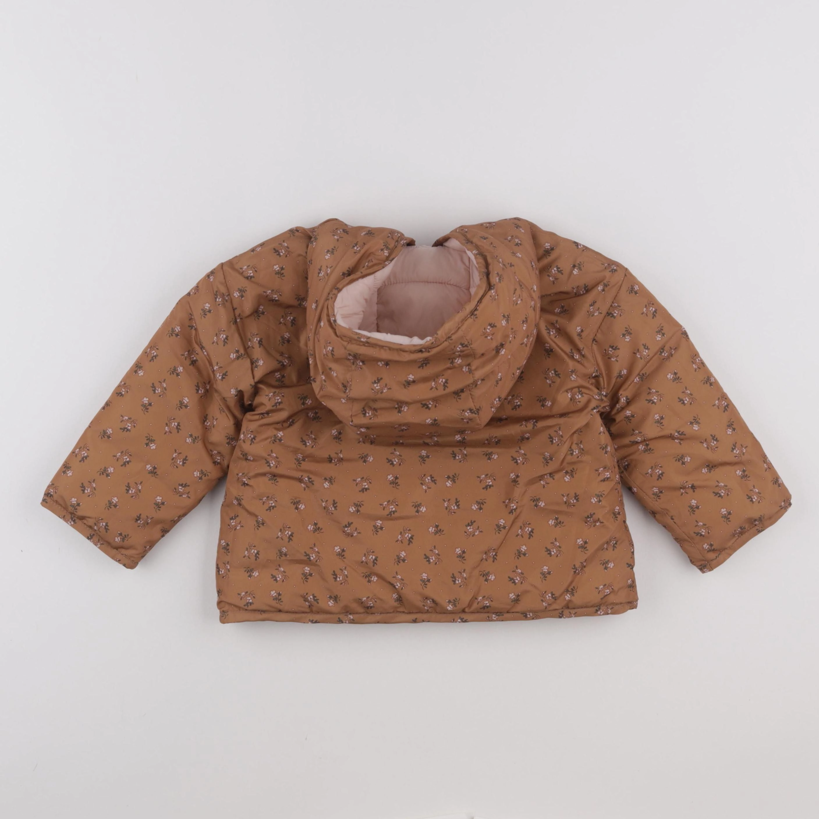 Vertbaudet - doudoune réversible marron - 24 mois