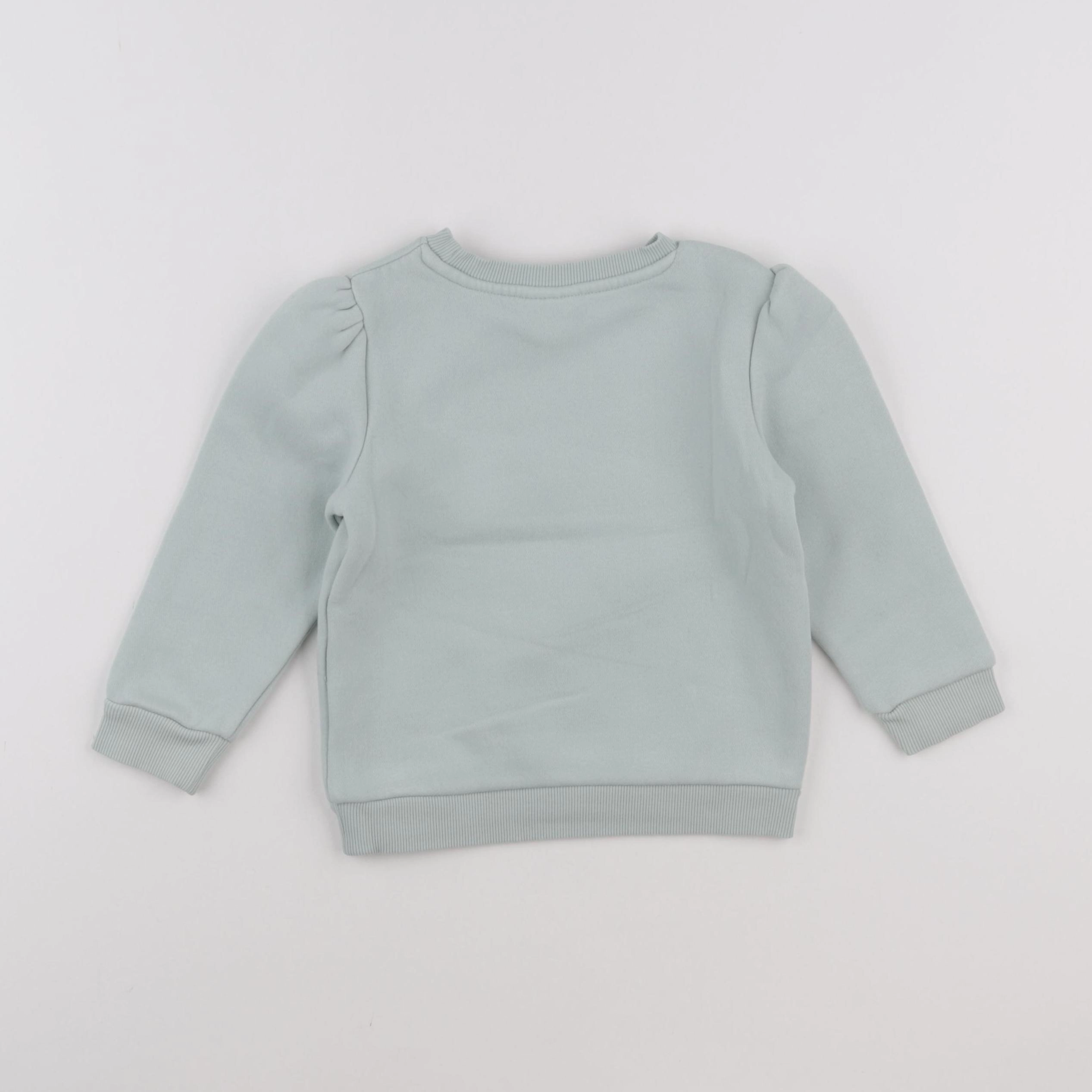 Tape à l'oeil - sweat vert, rose - 2 ans