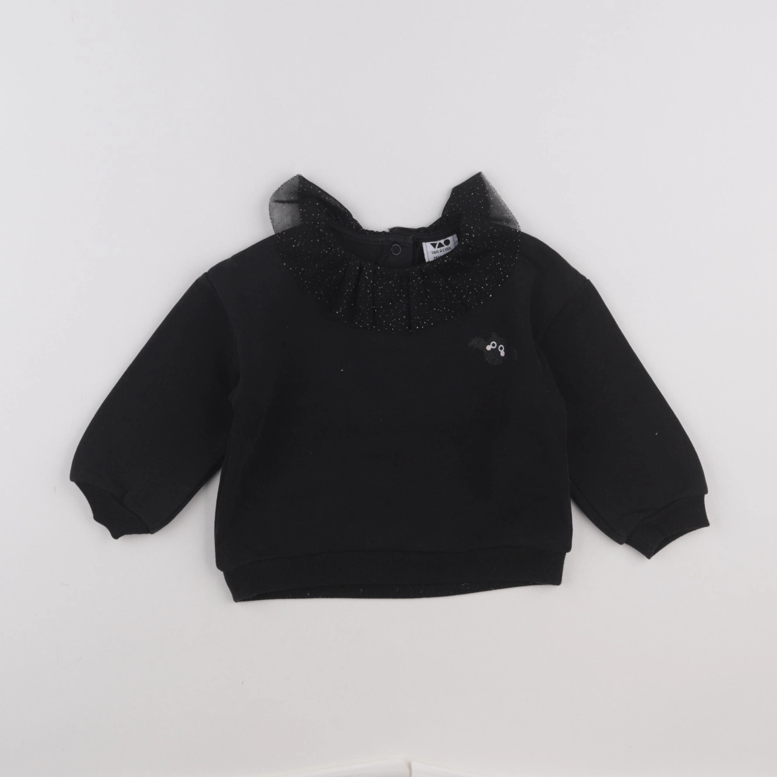 Tape à l'oeil - sweat noir - 2 ans
