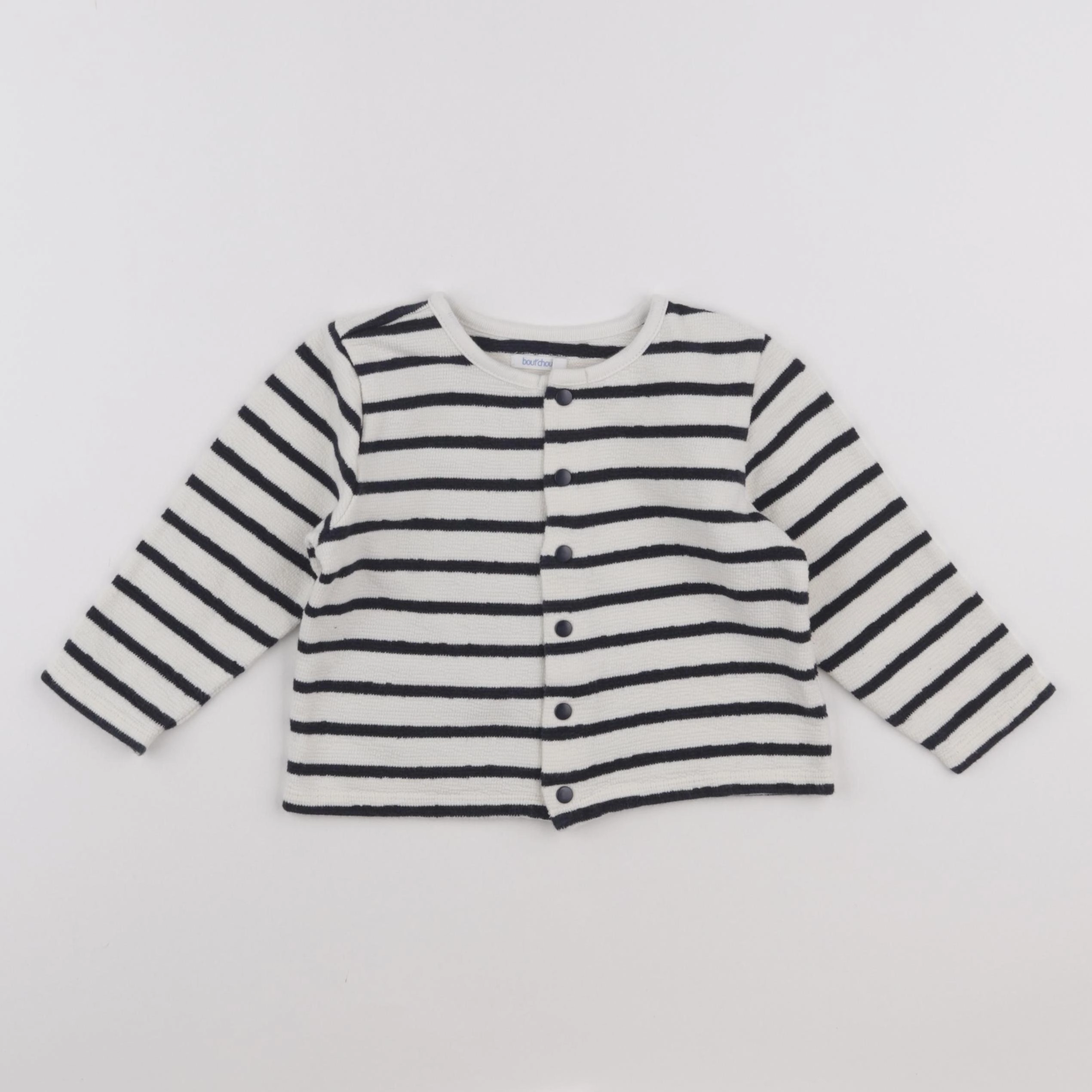 Boutchou - gilet blanc, bleu - 24 mois