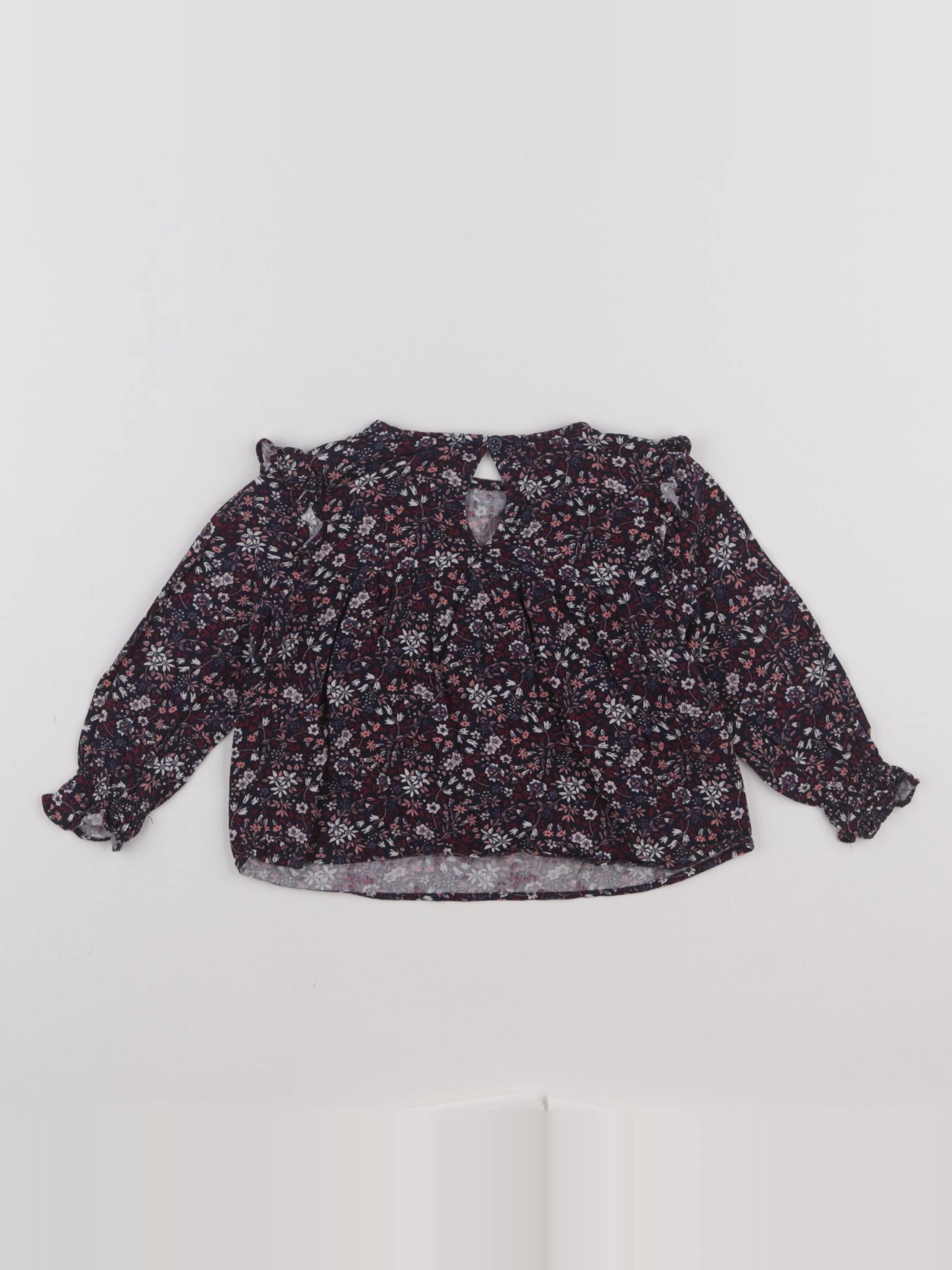 Vertbaudet - blouse bleu, violet - 2 ans