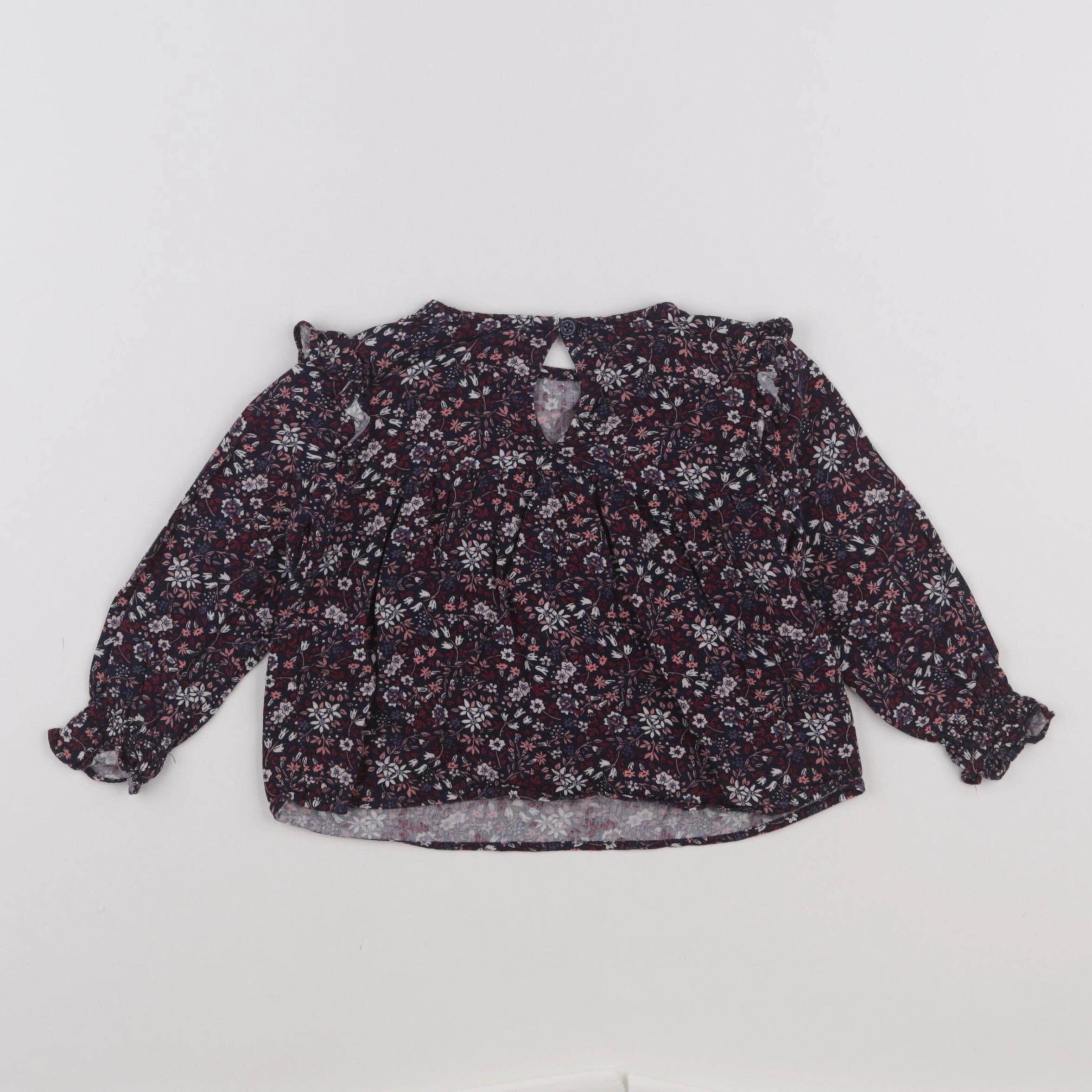 Vertbaudet - blouse bleu, violet - 2 ans