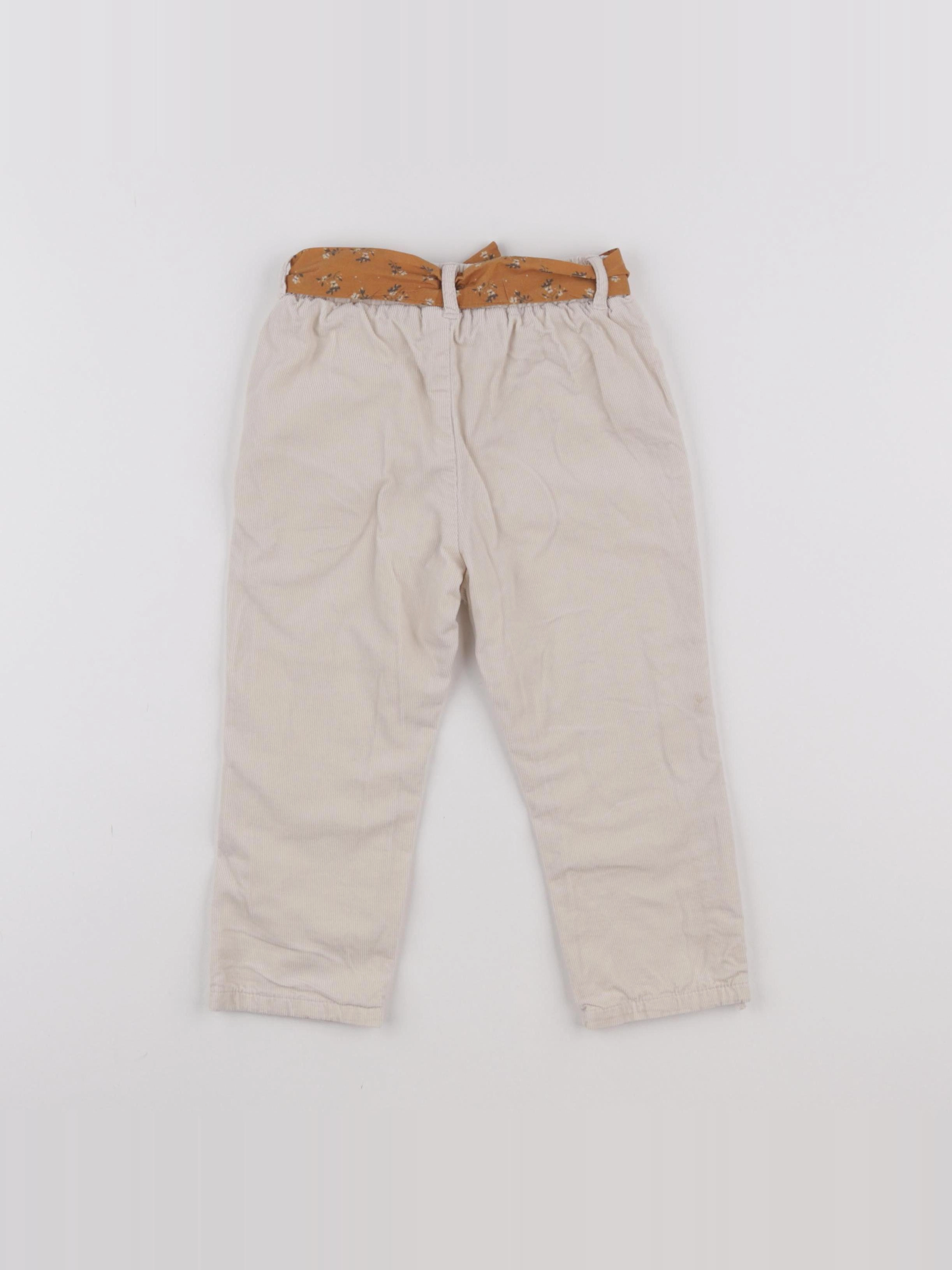 Vertbaudet - pantalon beige - 2 ans