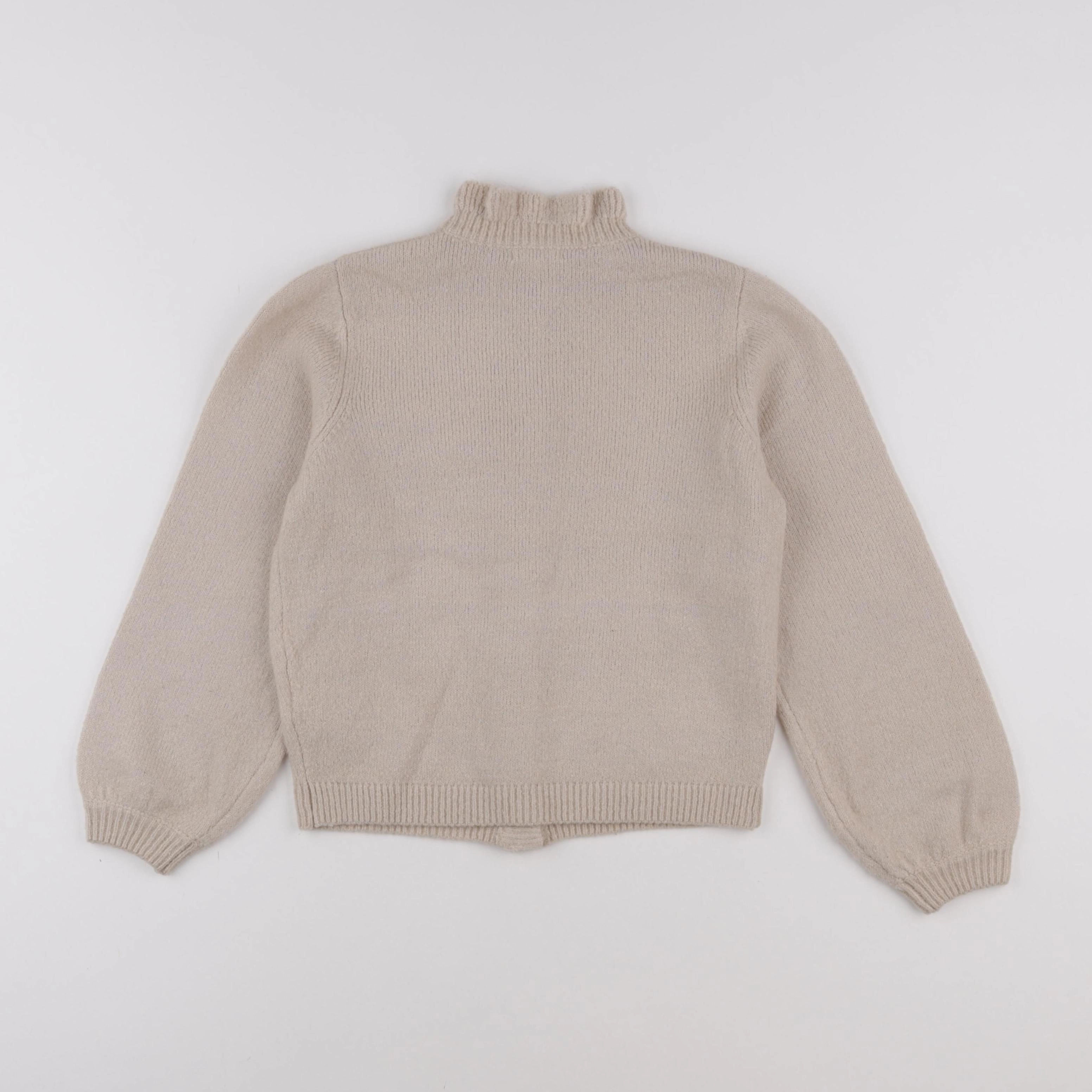 Vertbaudet - gilet beige, argent - 8 ans