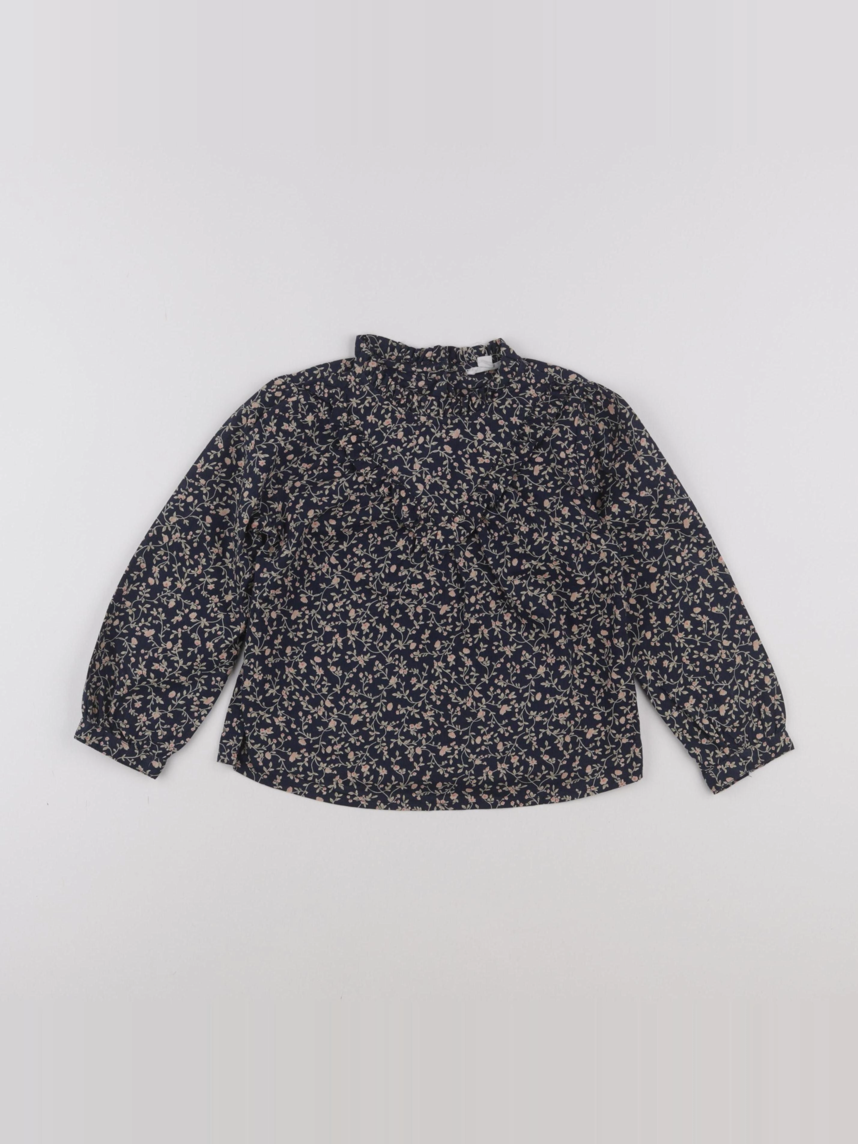 Vertbaudet - blouse bleu, beige - 4 ans
