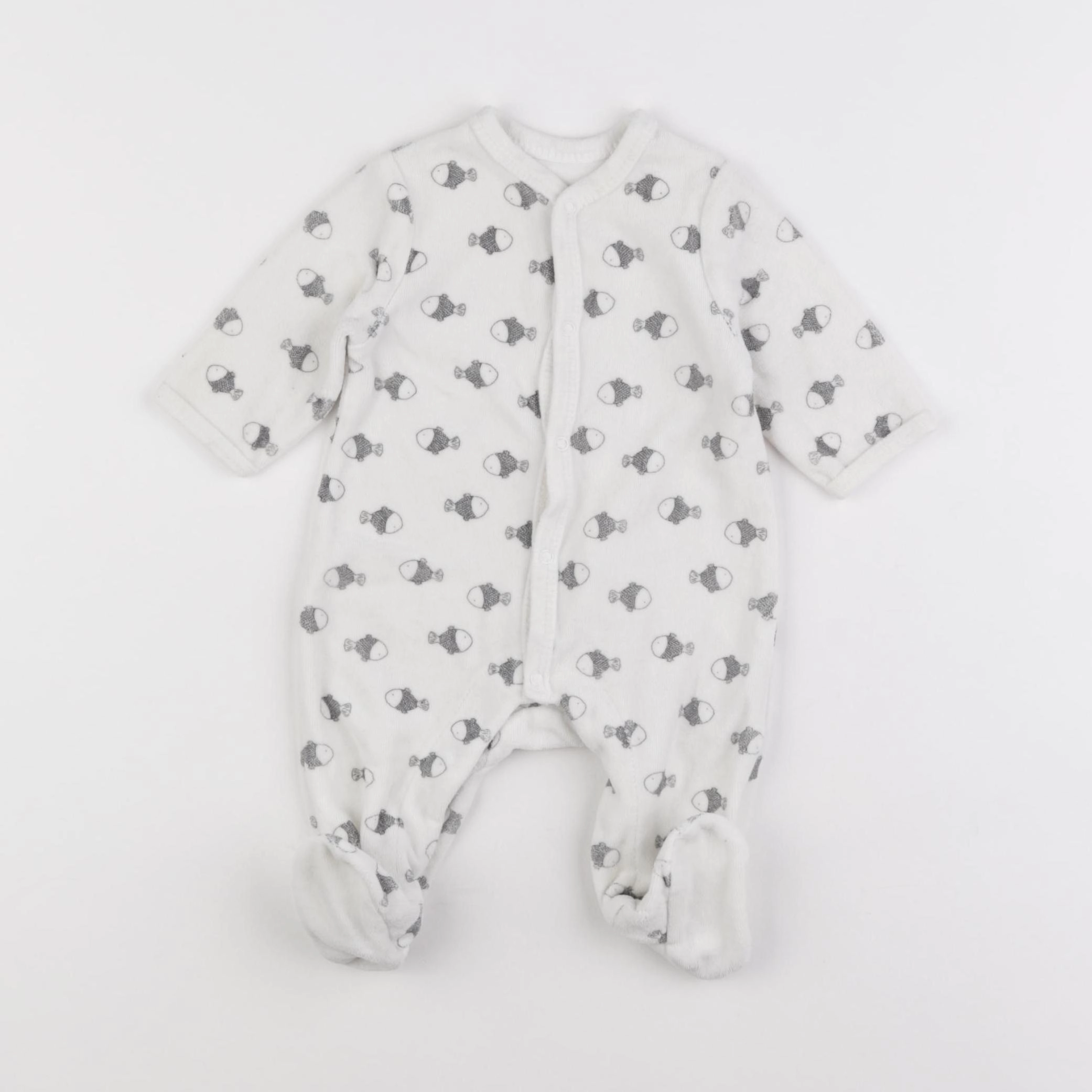 La Redoute - pyjama velours blanc - 3 mois