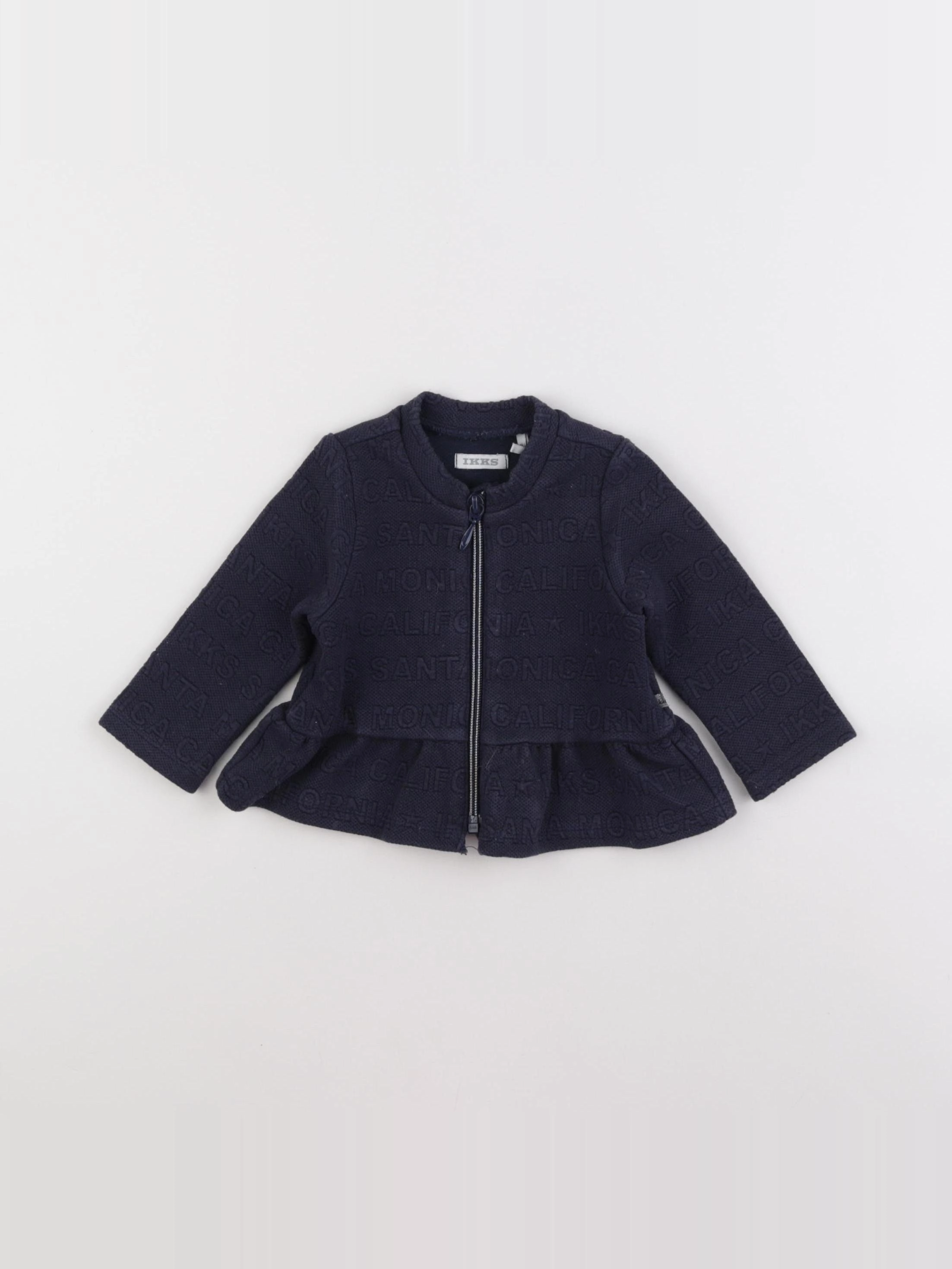 IKKS - sweat bleu - 6 mois