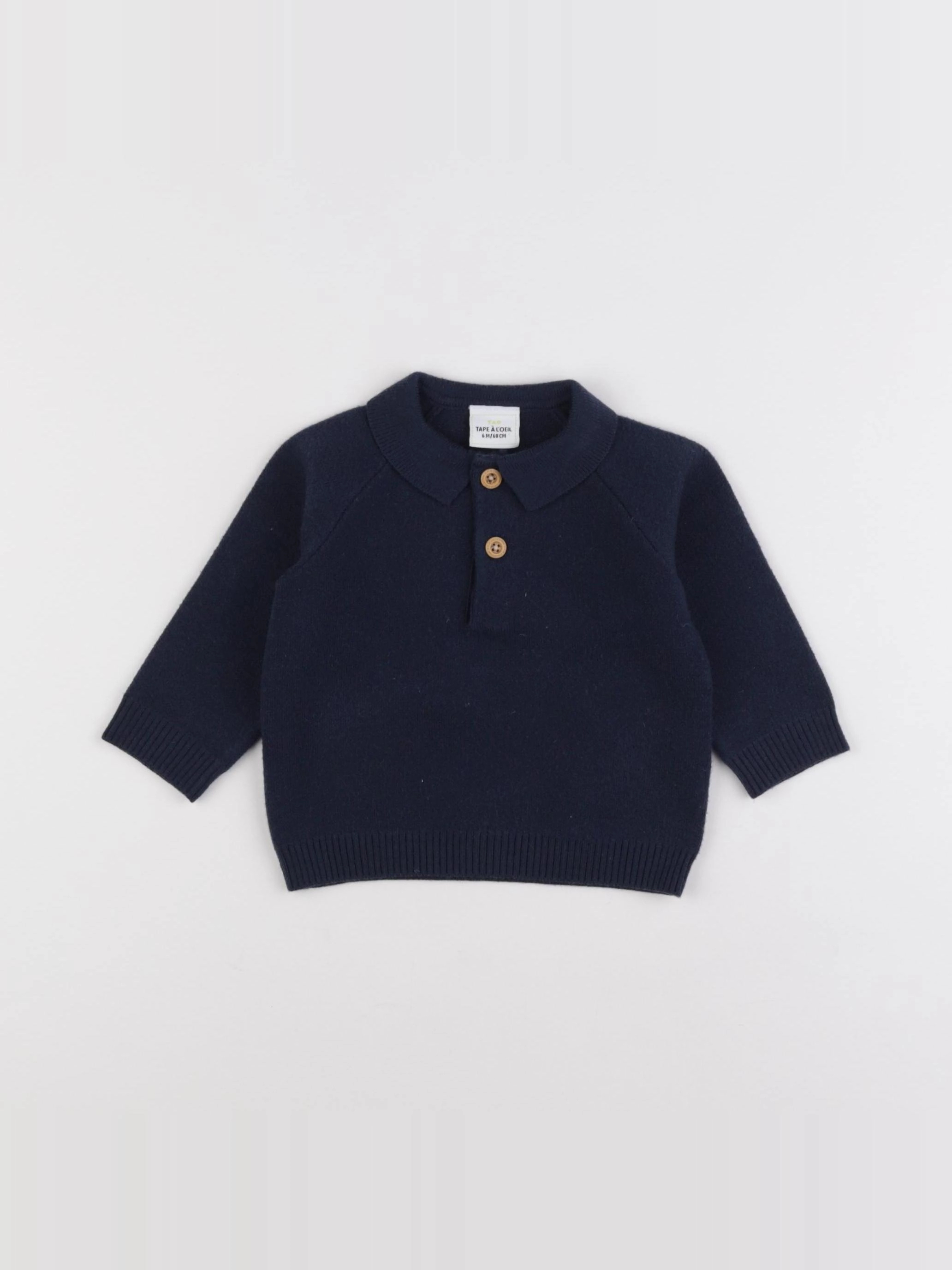 Tape à l'oeil - pull bleu - 6 mois