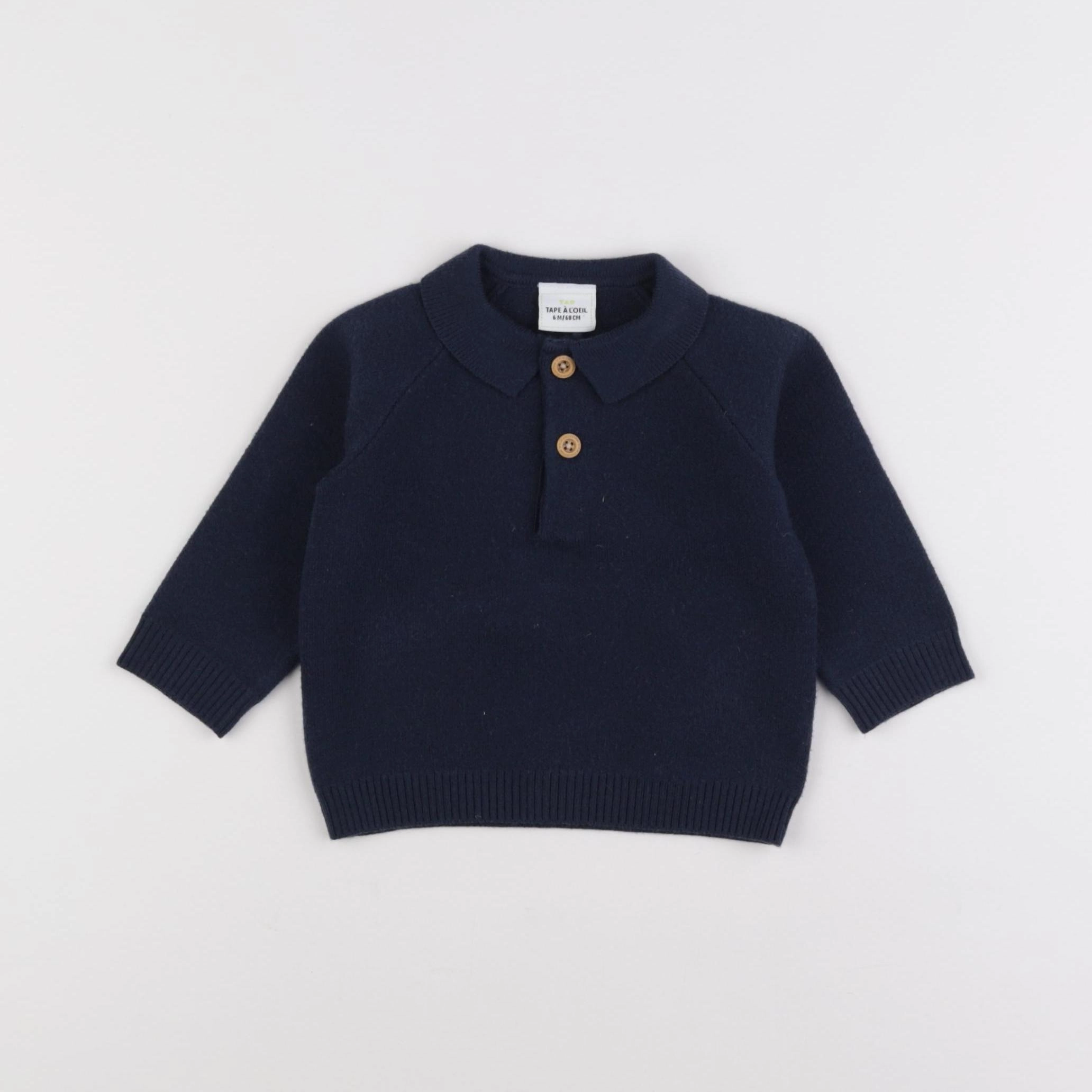 Tape à l'oeil - pull bleu - 6 mois