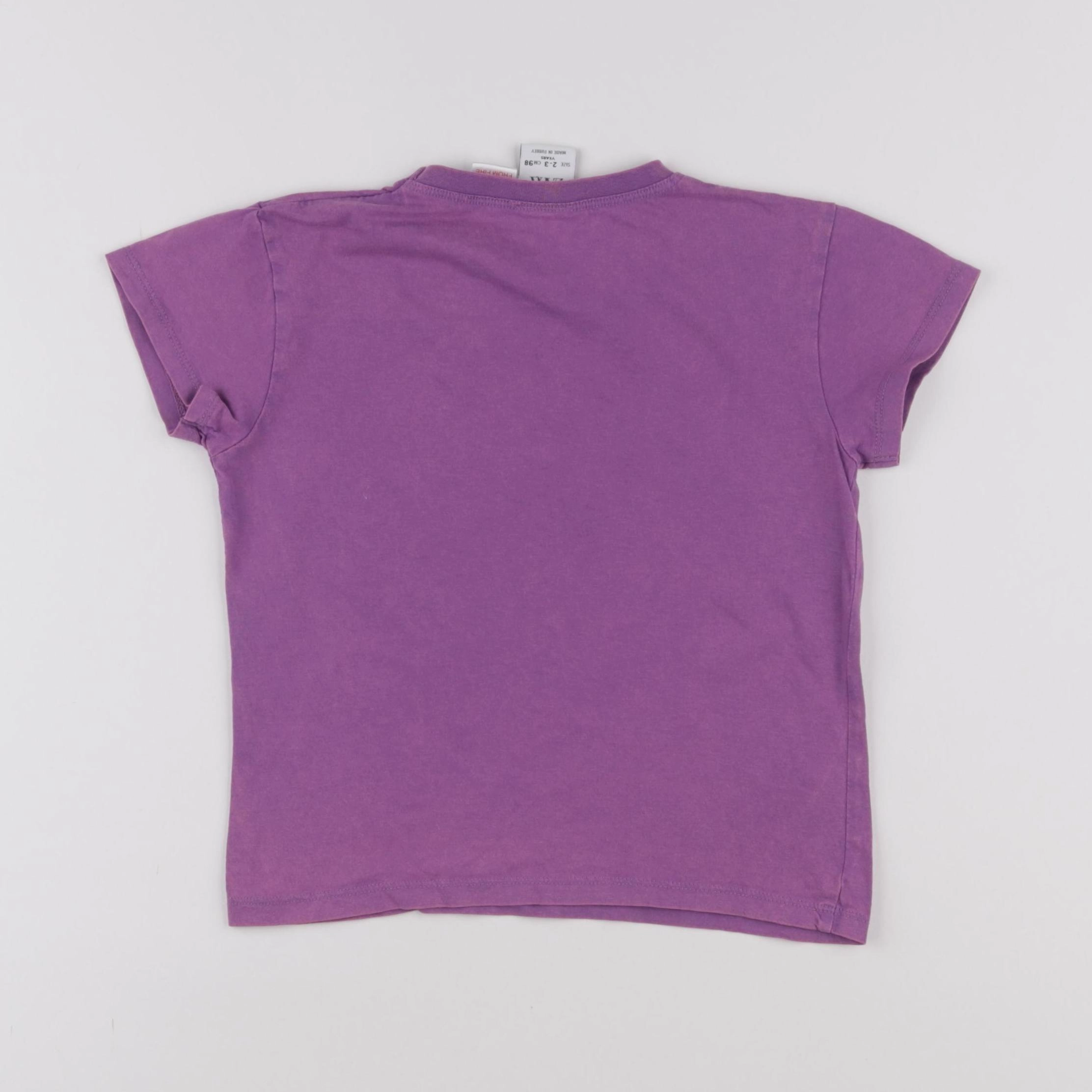 Zara - tee-shirt violet - 2/3 ans